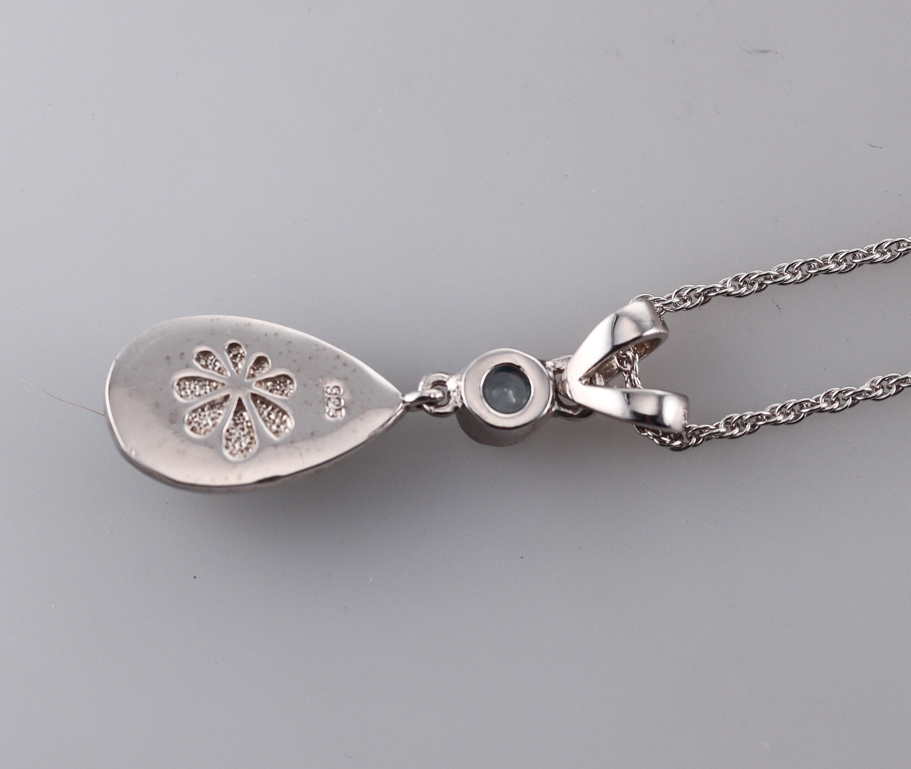 MarahLago Sterling Silver Larimar Pendant Necklace Retail $245