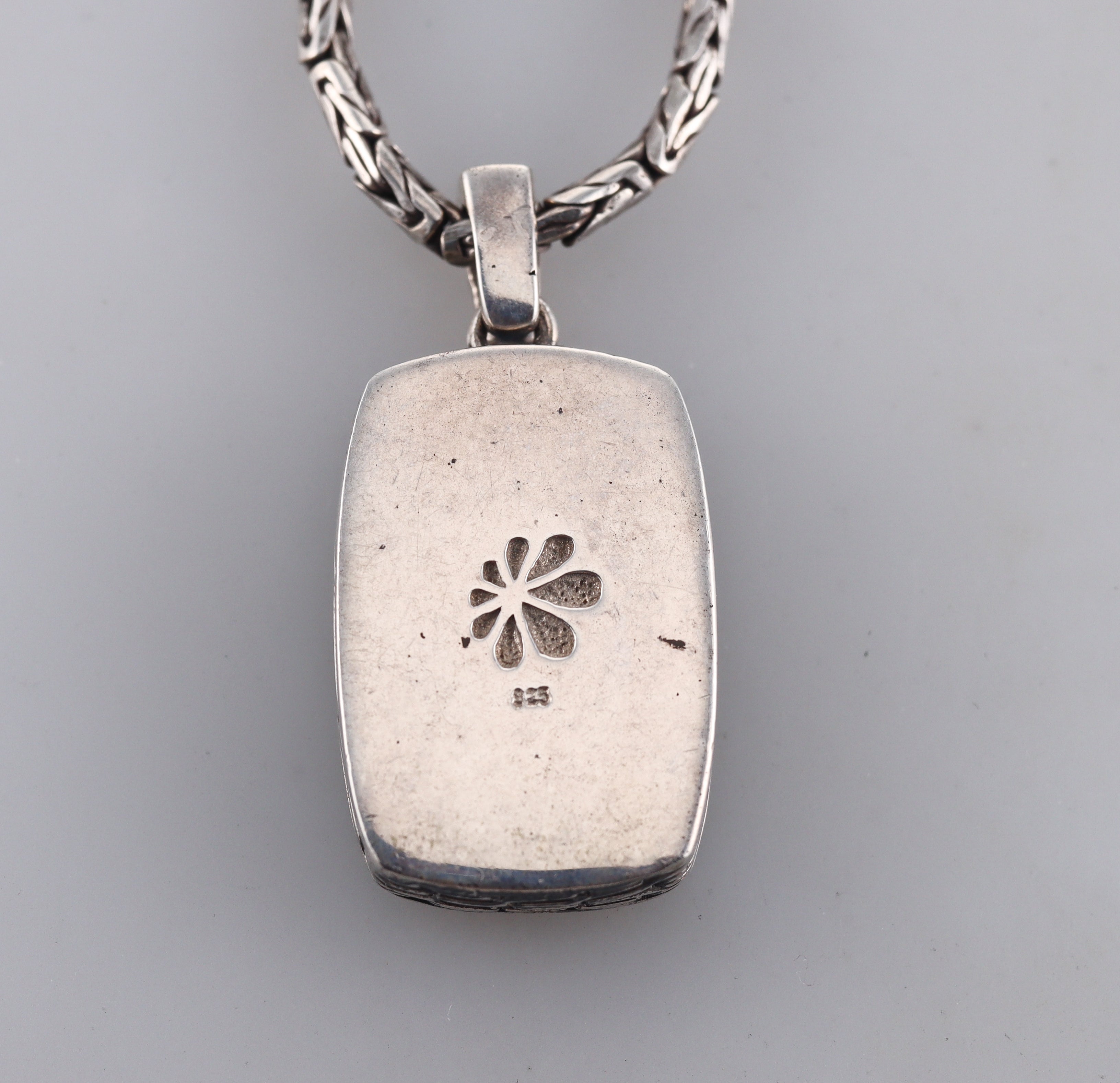 MarahLago Sterling Silver Larimar Pendant Necklace Retail $437