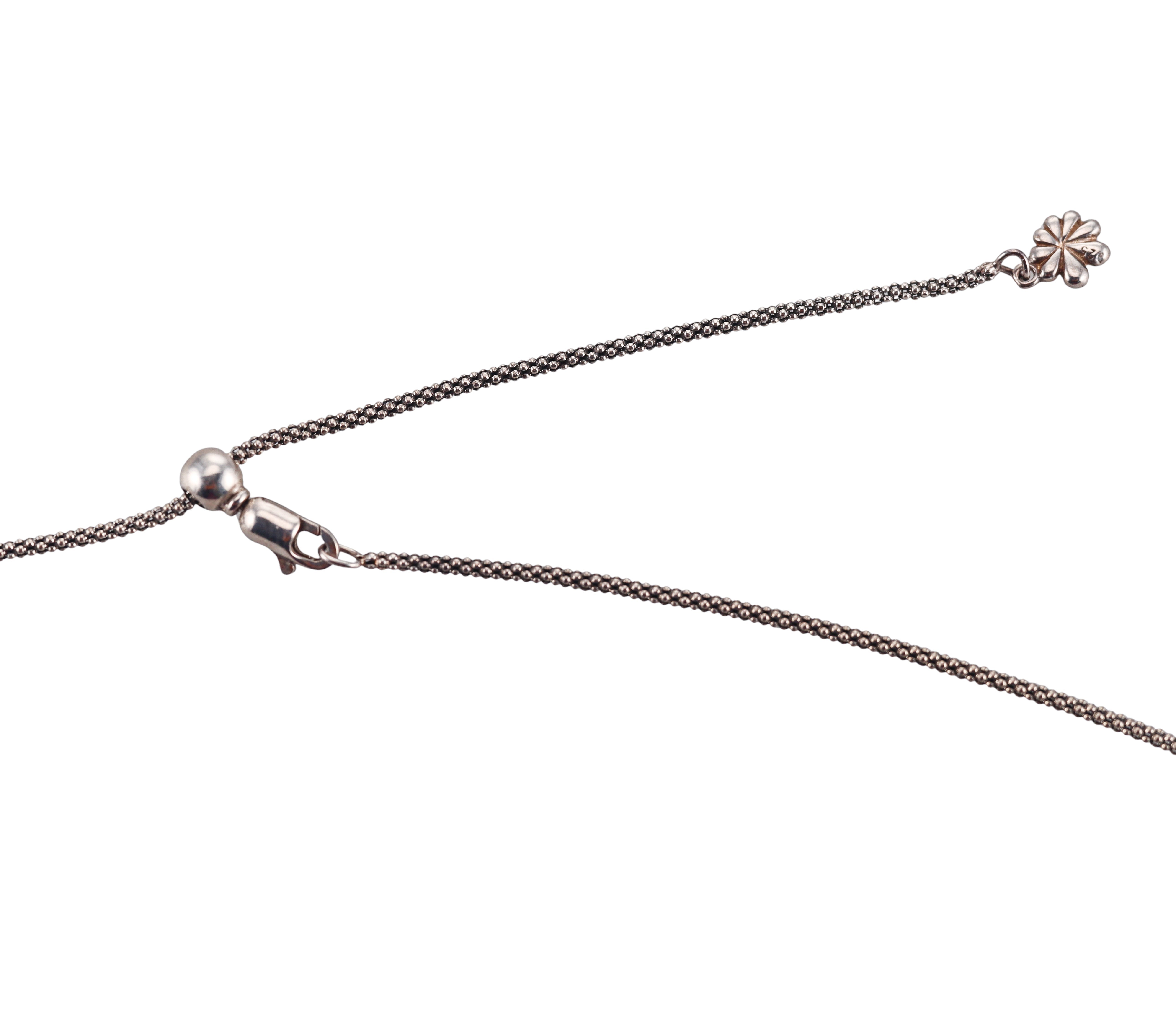 MarahLago Sterling Silver Larimar Sapphire Pendant Necklace