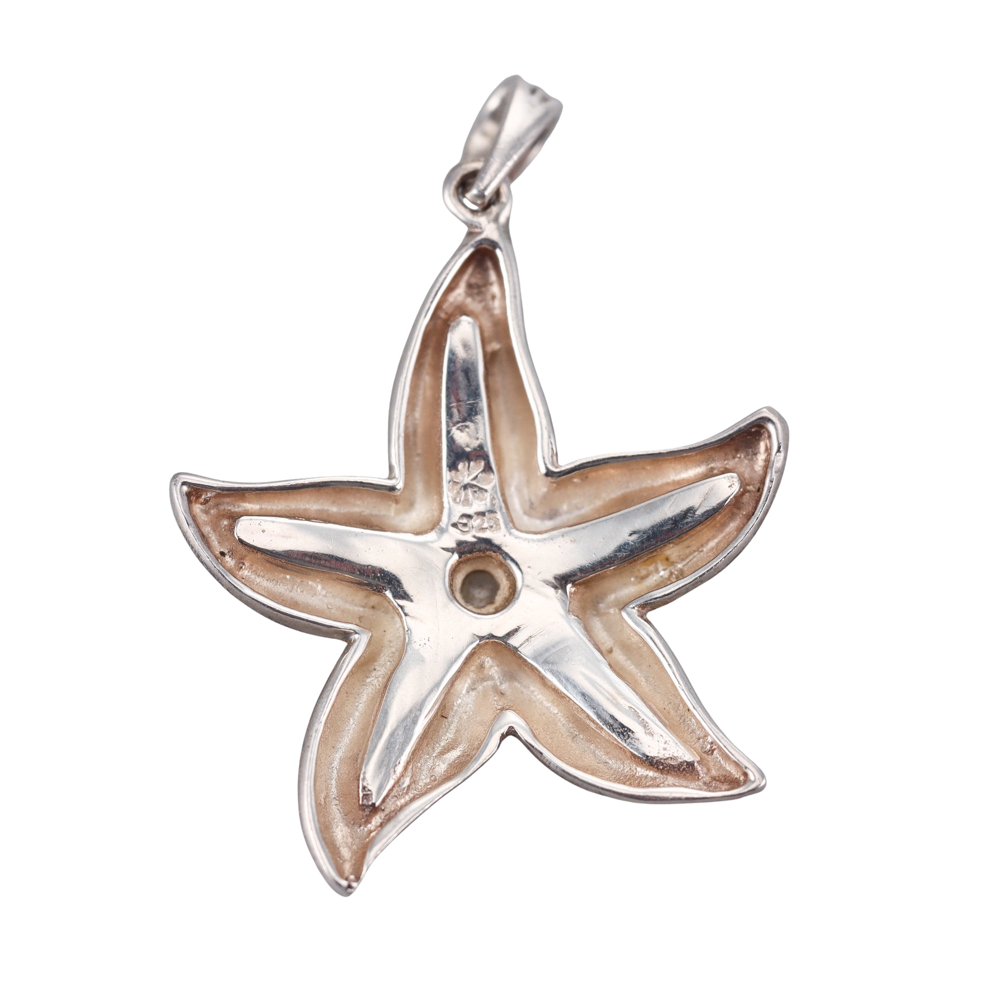 MarahLago Sterling Silver Larimar Sapphire Starfish Pendant