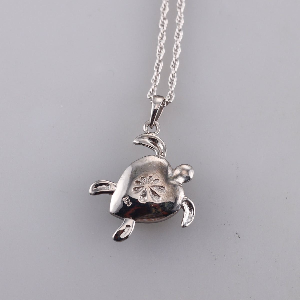 MarahLago Sterling Silver Turtle Heart Larimar Pendant Necklace Retail $231