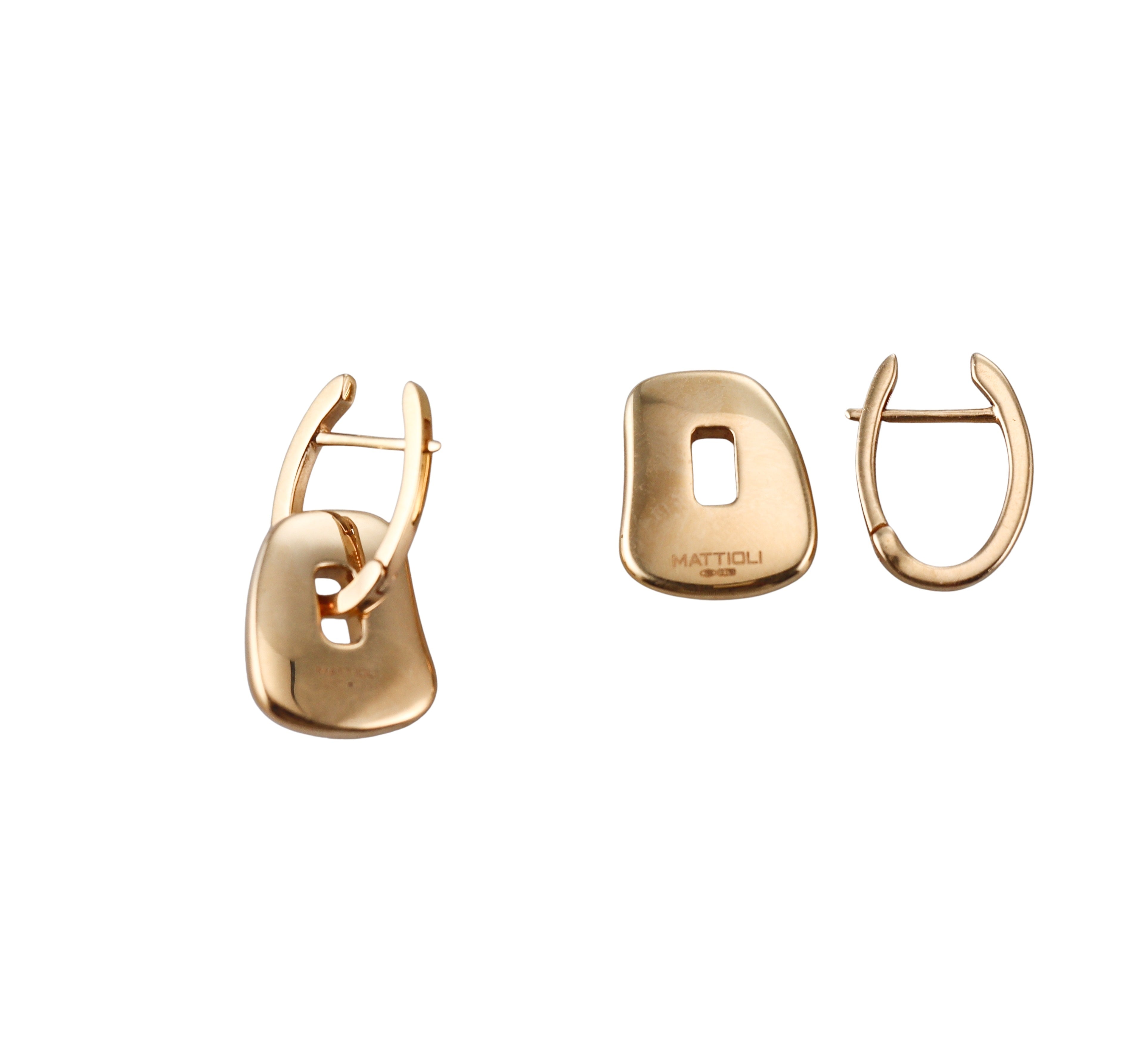Mattioli Puzzle Small Yellow Gold Interchangeable Earrings