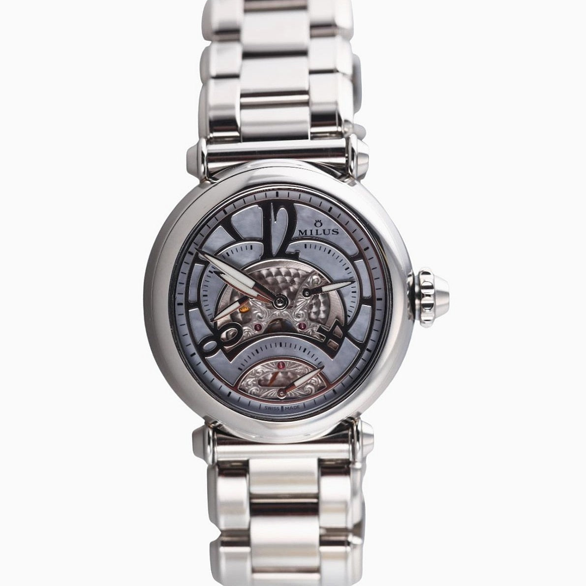 Milus Merea Tri Retrograde Stainless Steel Automatic Lady's Watch MER SP01