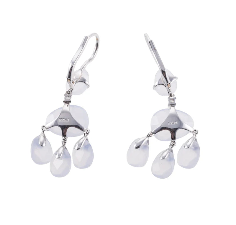Mimi Milano Mila Chalcedony Diamond Gold Earrings
