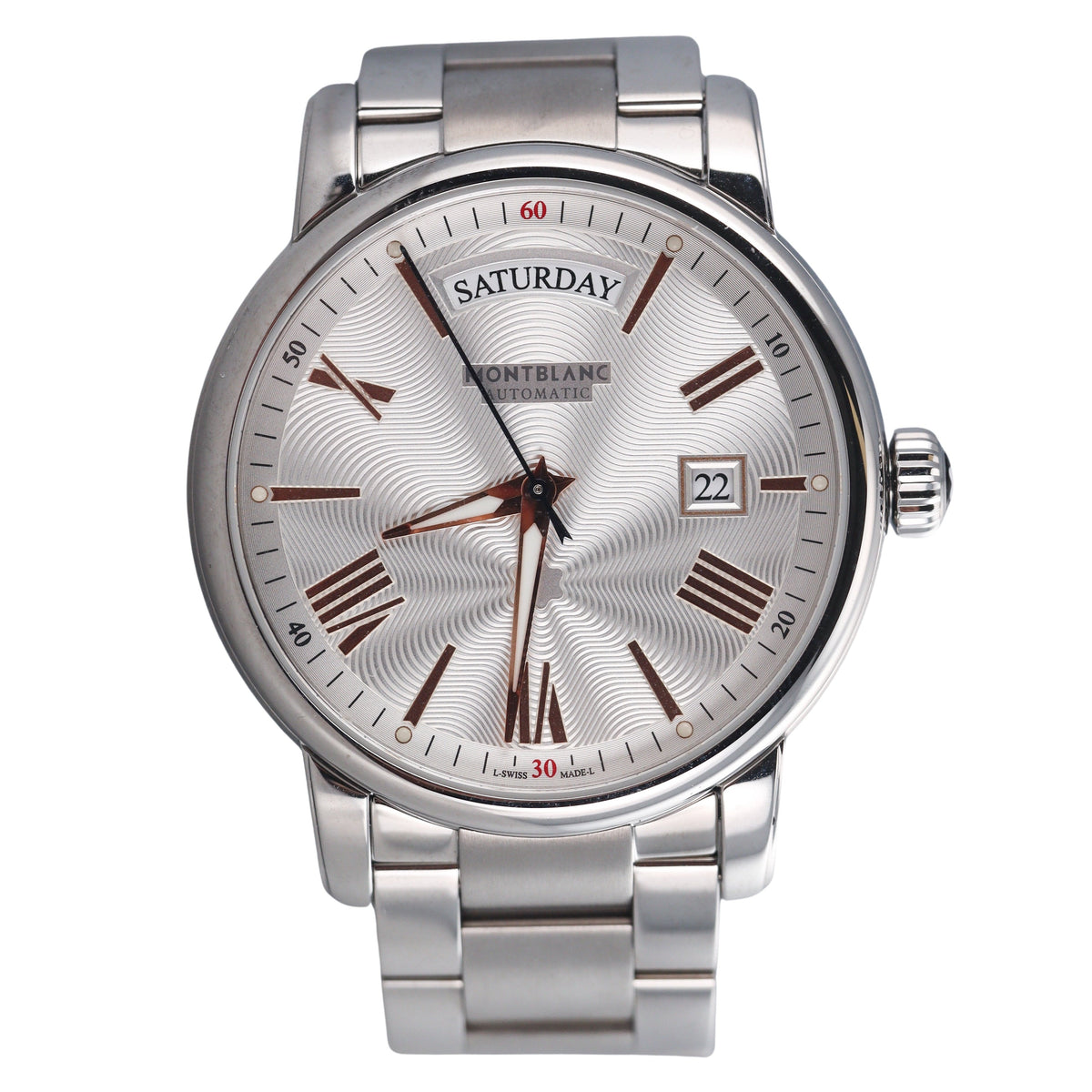 Montblanc 4810 Automatic Guilloche Dial Day Date Watch 114854