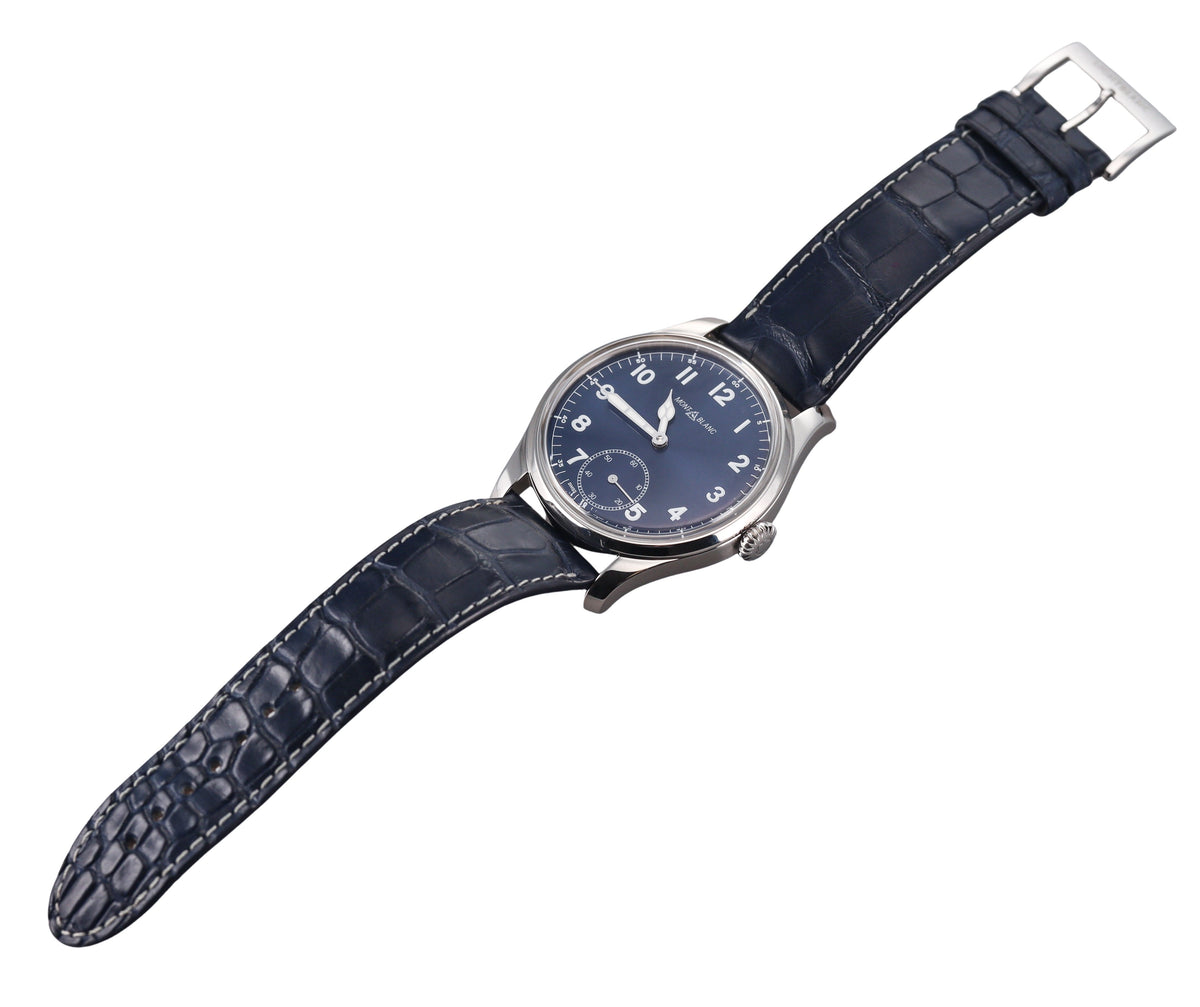 Montblanc Heritage 1858 Manual Wind Blue Dial Watch 113702