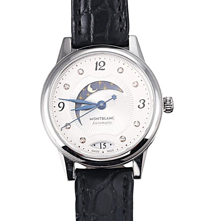 Montblanc Lady Boheme Diamond Steel Automatic Night & Day Watch 114730