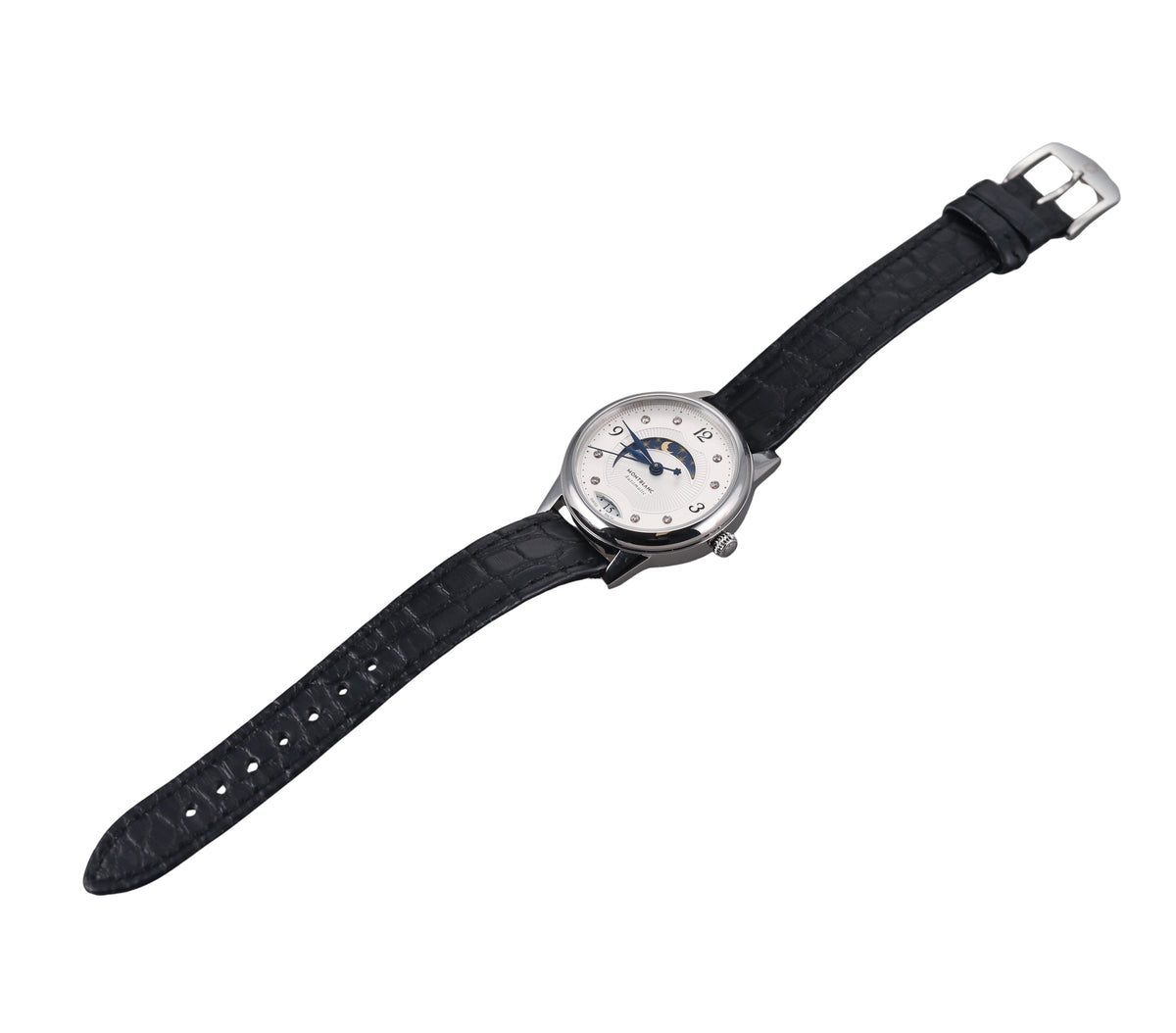 Montblanc Lady Boheme Diamond Steel Automatic Night & Day Watch 114730