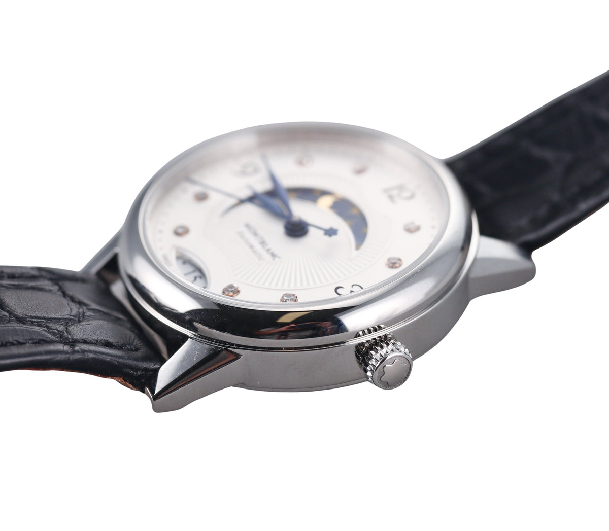 Montblanc Lady Boheme Diamond Steel Automatic Night & Day Watch 114730