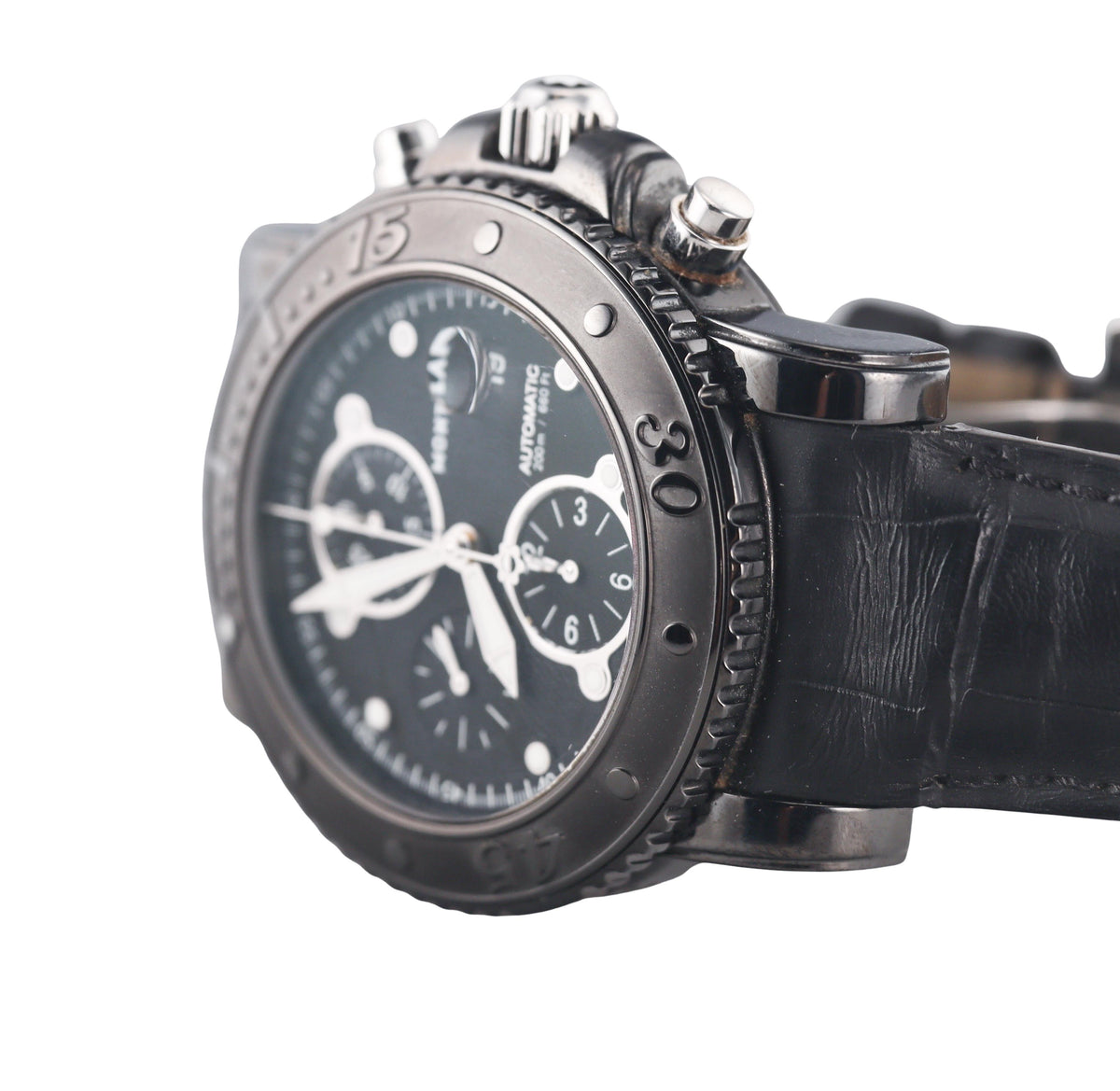 Montblanc Sport Black Steel Automatic Chronograph Watch 104279