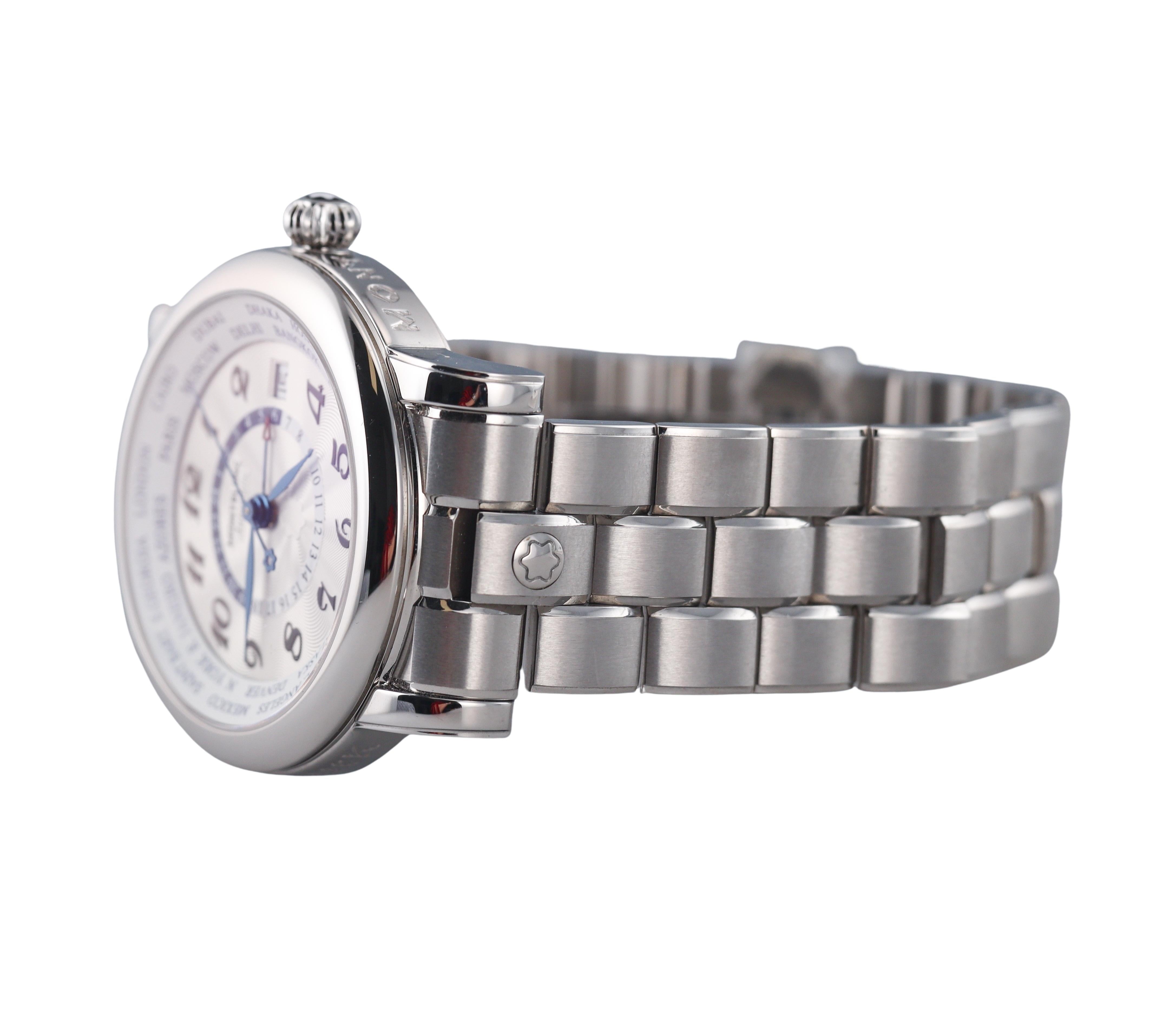 Montblanc Star World Time GMT Automatic Steel Watch 106465