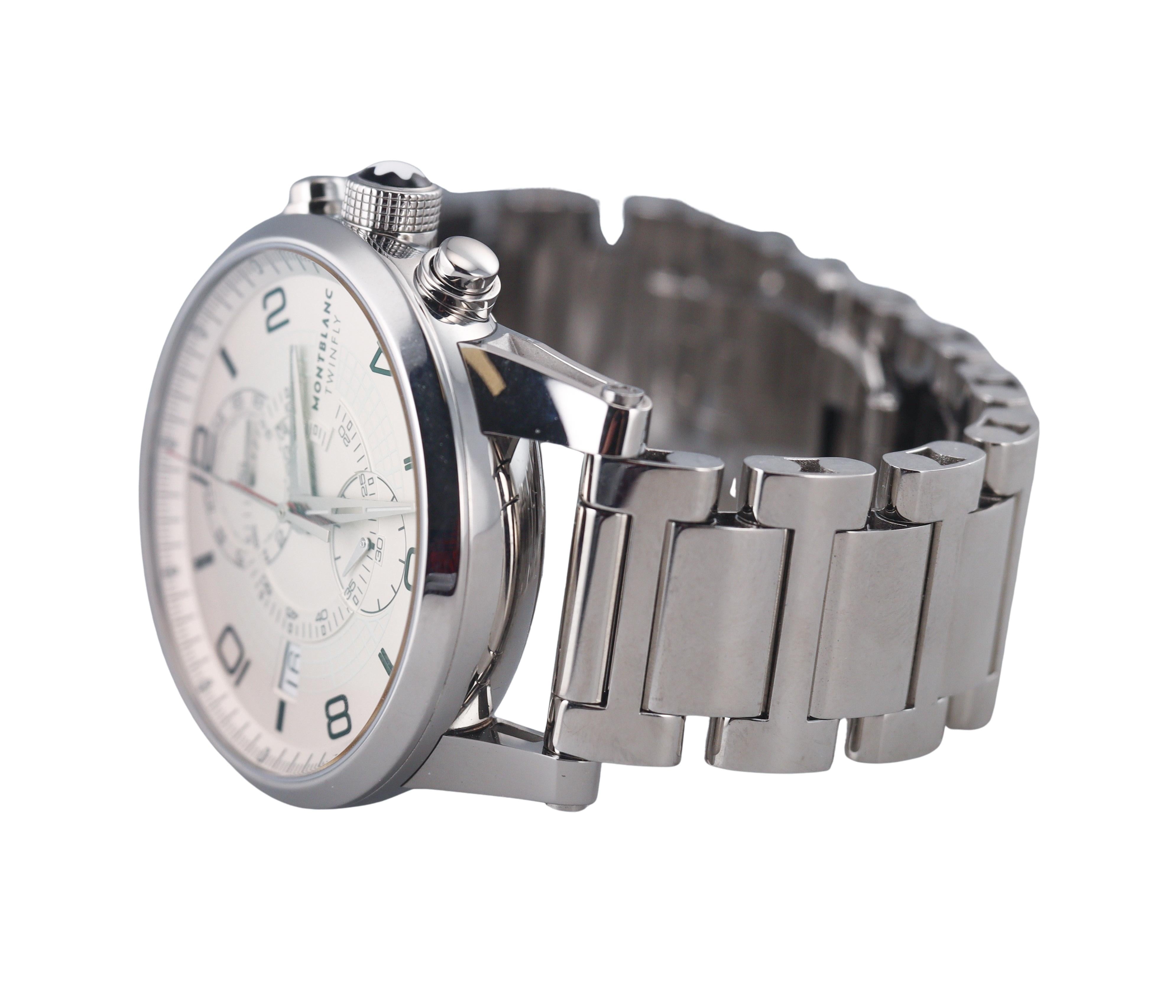 Montblanc Timewalker Twinfly Chronograph Steel Automatic Watch 109133