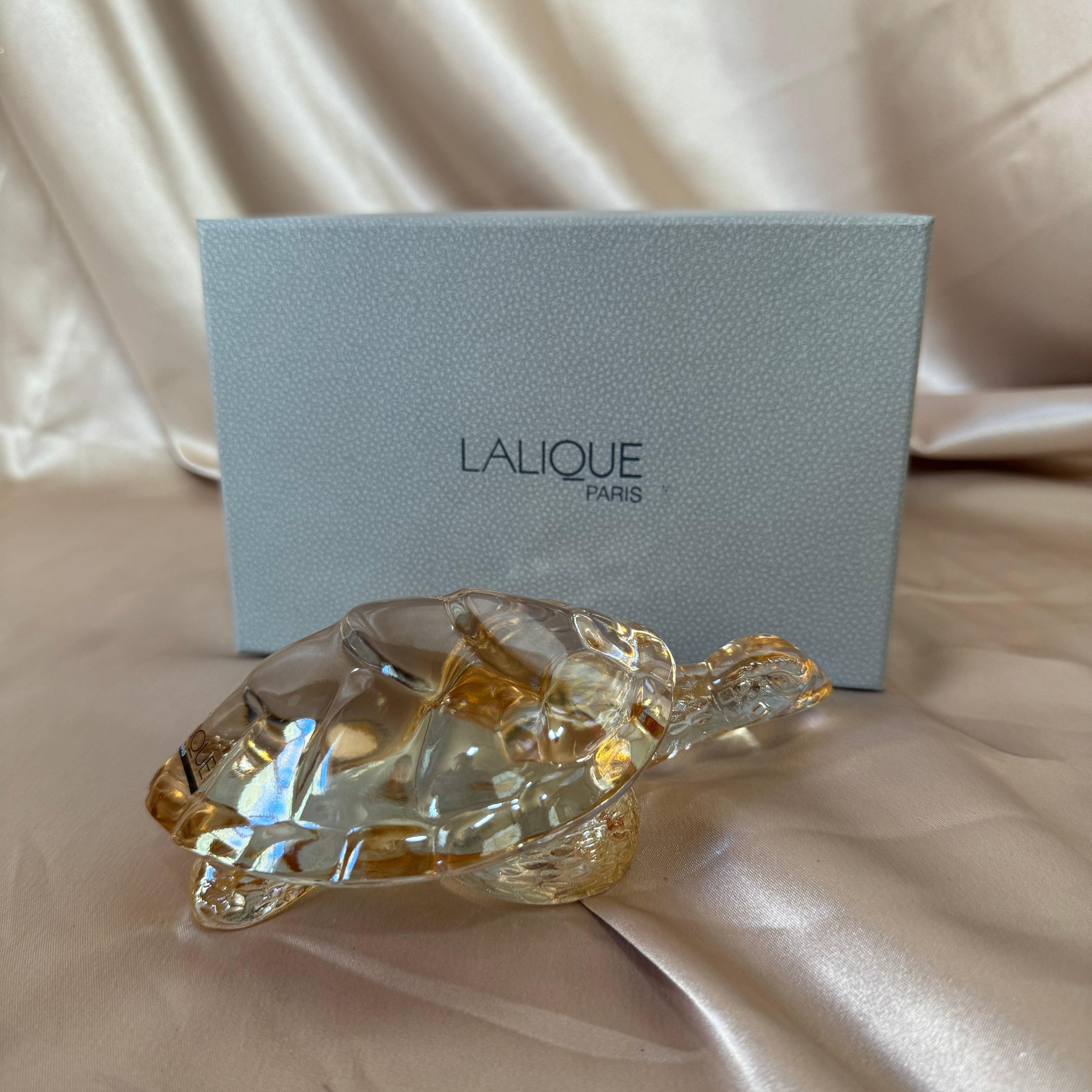 Lalique Crystal Caroline Turtle Gold