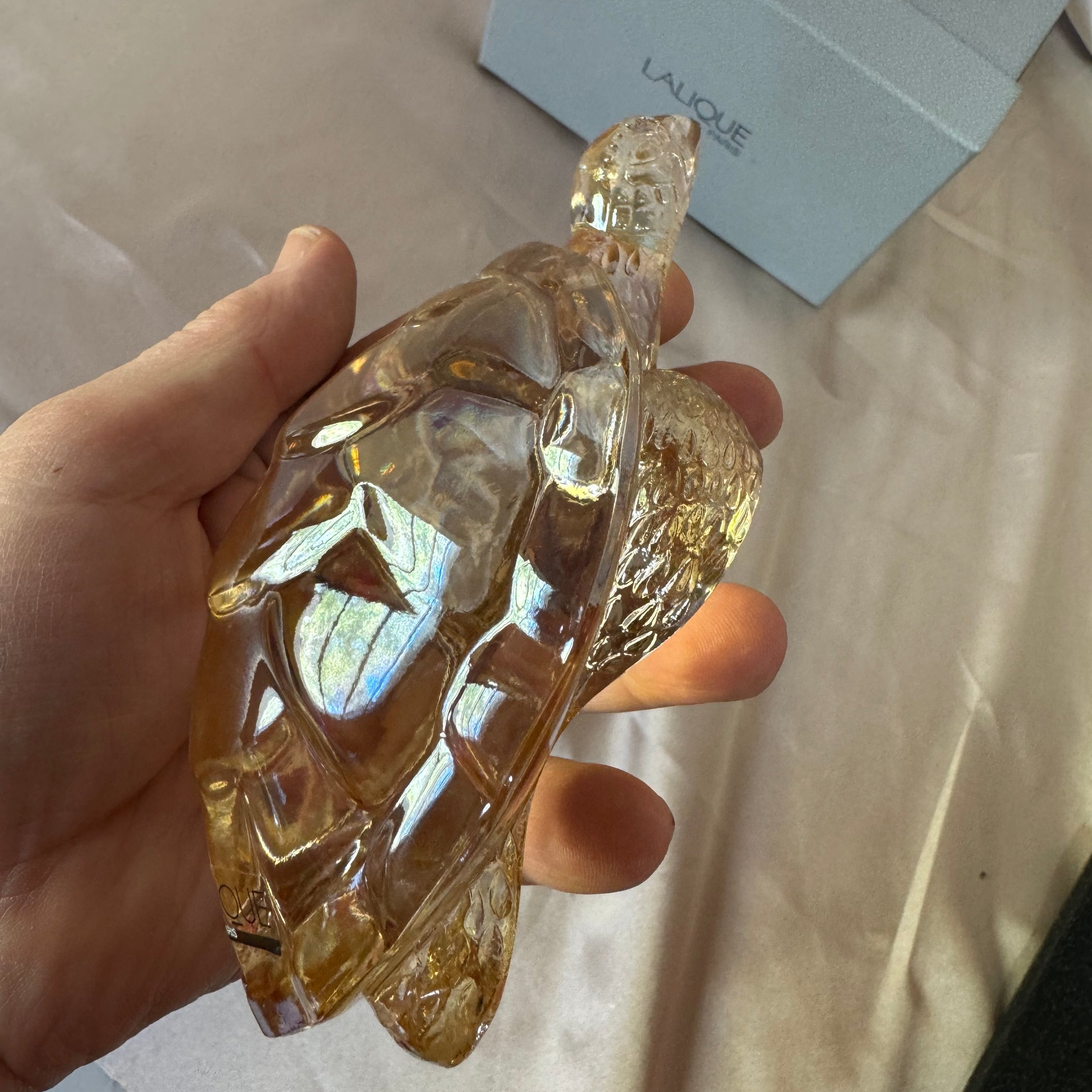 Lalique Crystal Caroline Turtle Gold