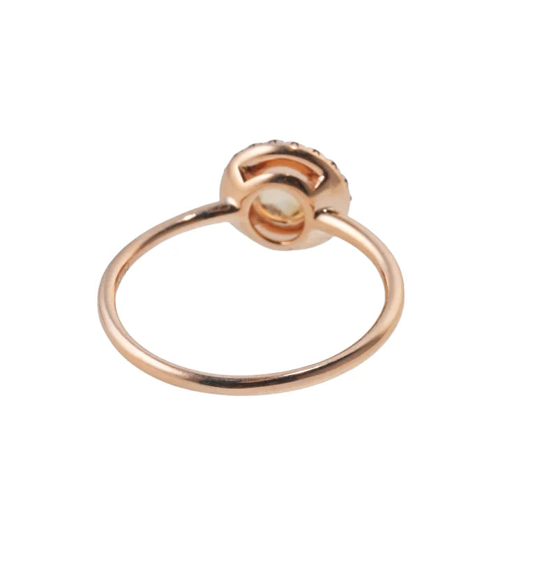 Mimi Milano Happy Fancy Diamond Citrine Gold Ring