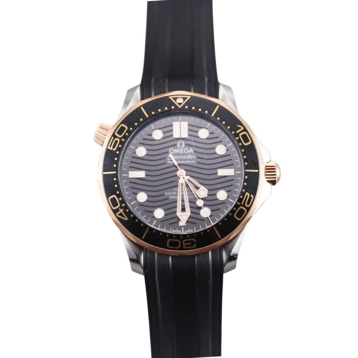 Omega Seamaster Diver 300M Sedna Gold Steel Automatic Watch 210.22.42.20.01.002