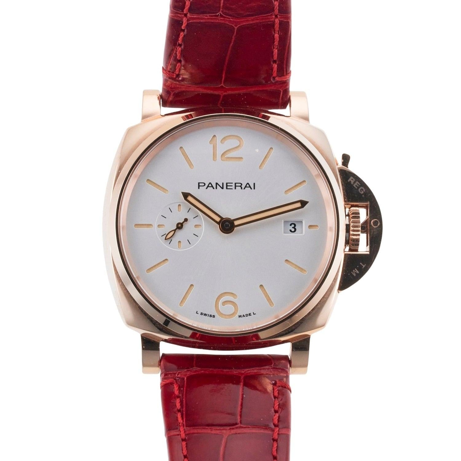 Panerai Luminor 18k Rose Gold Due Goldtech Watch PAM01336