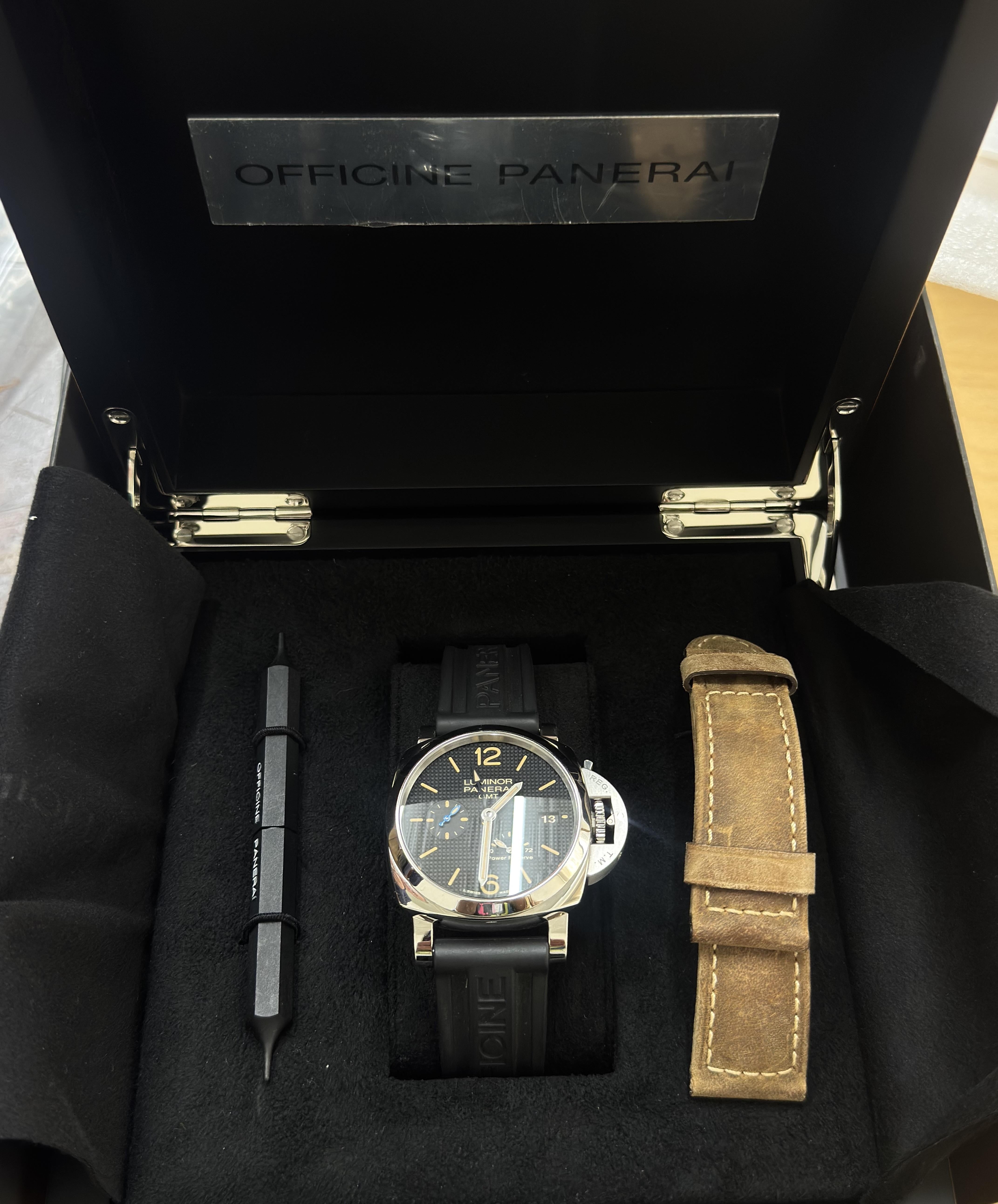 Panerai Luminor 1950 3 Days GMT Power Reserve Automatic Watch PAM01537