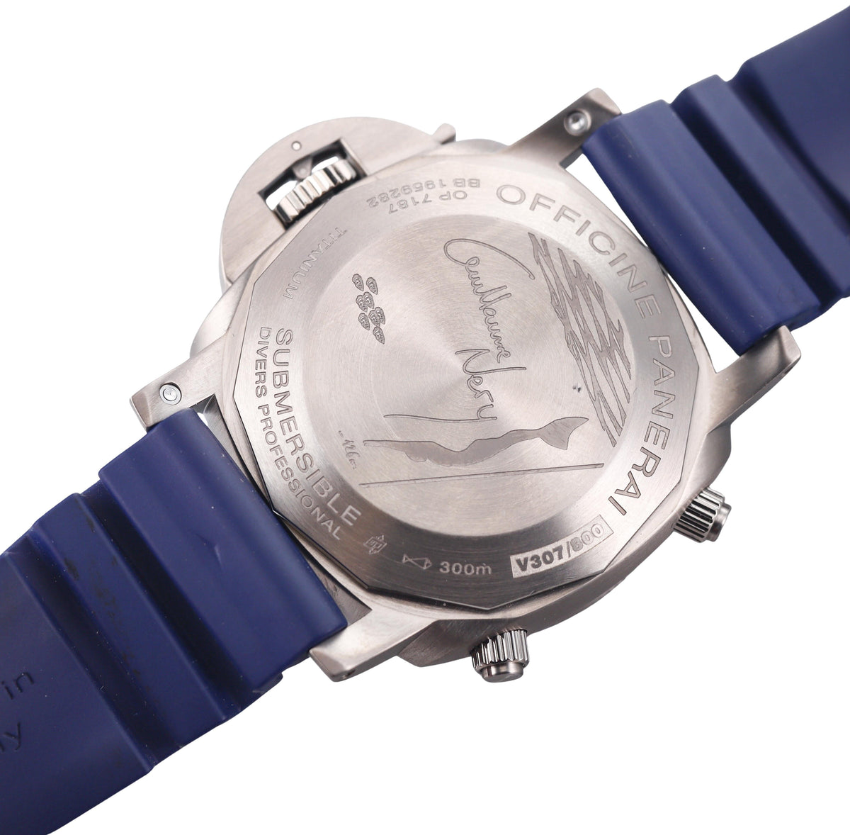 Panerai Submersible Chrono Guillaume Nery Edition Titanium Watch PAM00982