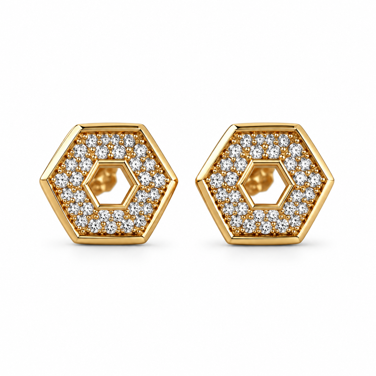 Marli 18k Yellow Gold Stud Earrings