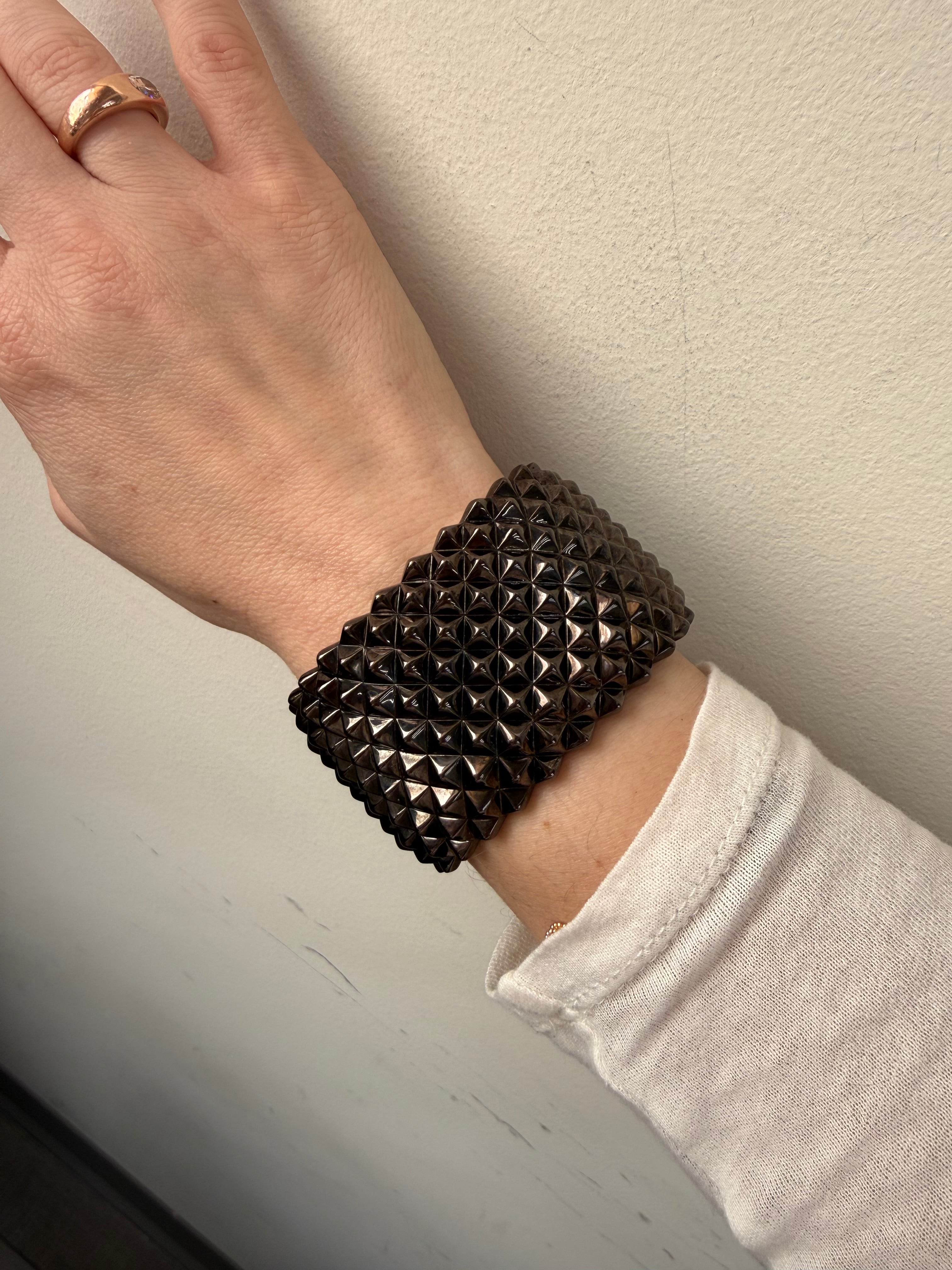 Stephen Webster Blackened Silver Superstud Cuff Bracelet