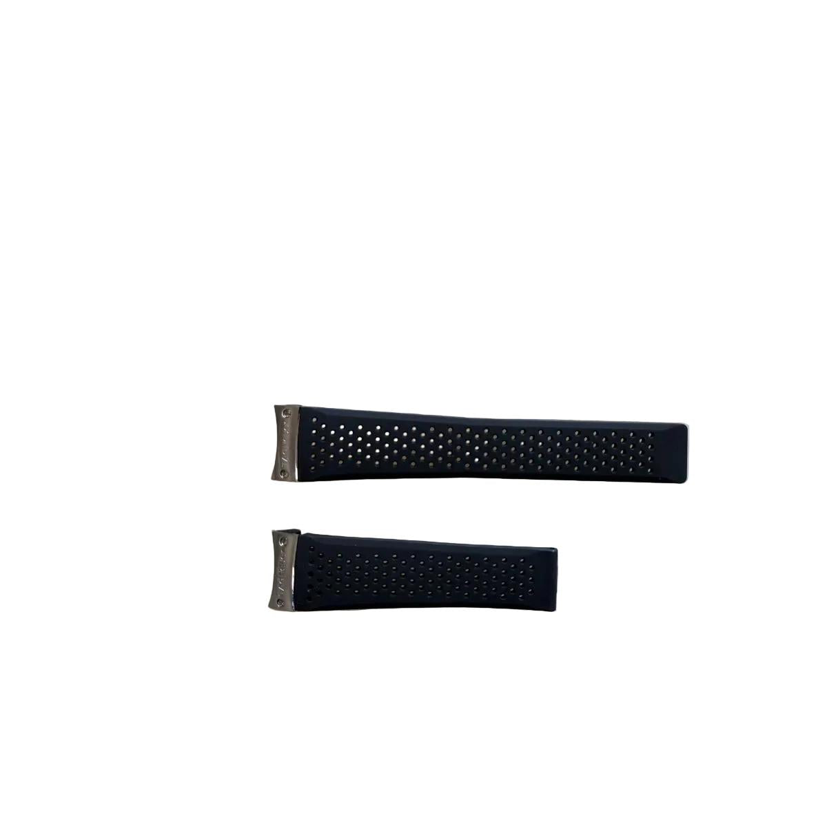 Authentic TAG Heuer Grand Carrera Black Rubber Steel Watch Band 22mm FT6016