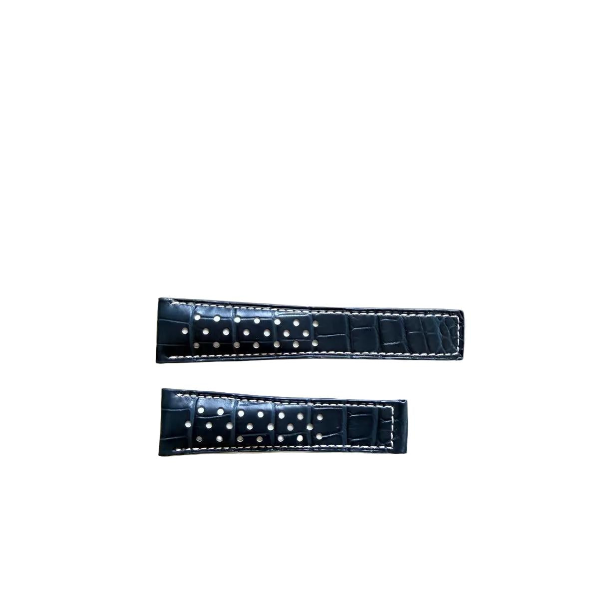 Authentic TAG Heuer Monaco Blue Alligator 22mm Watch Strap Band FC6253