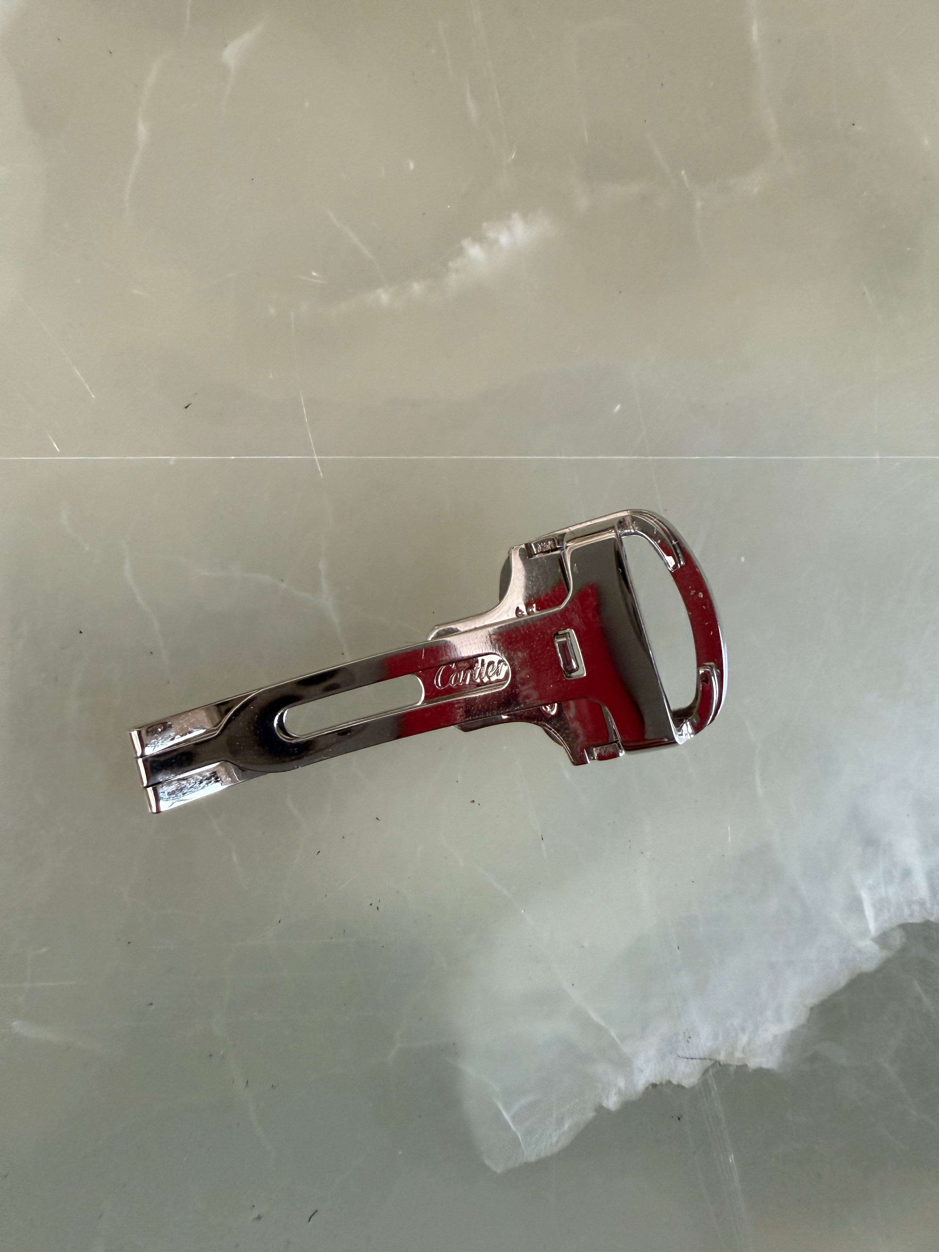 Authentic Cartier Santos Dumont Stainless Steel 16mm Deployant Buckle VXBD0116