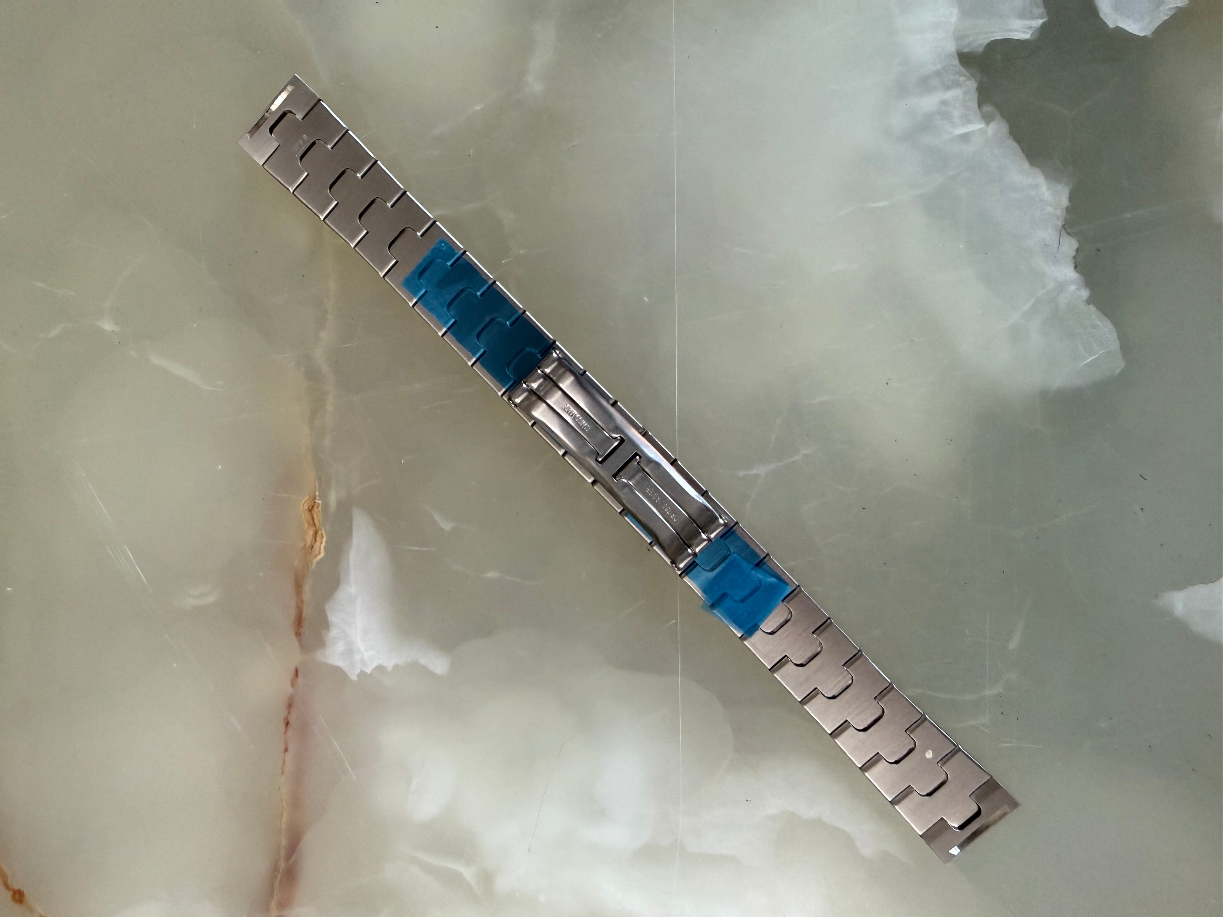 Authentic Cartier Santos 18k Gold Steel Watch Bracelet 14mm NOS