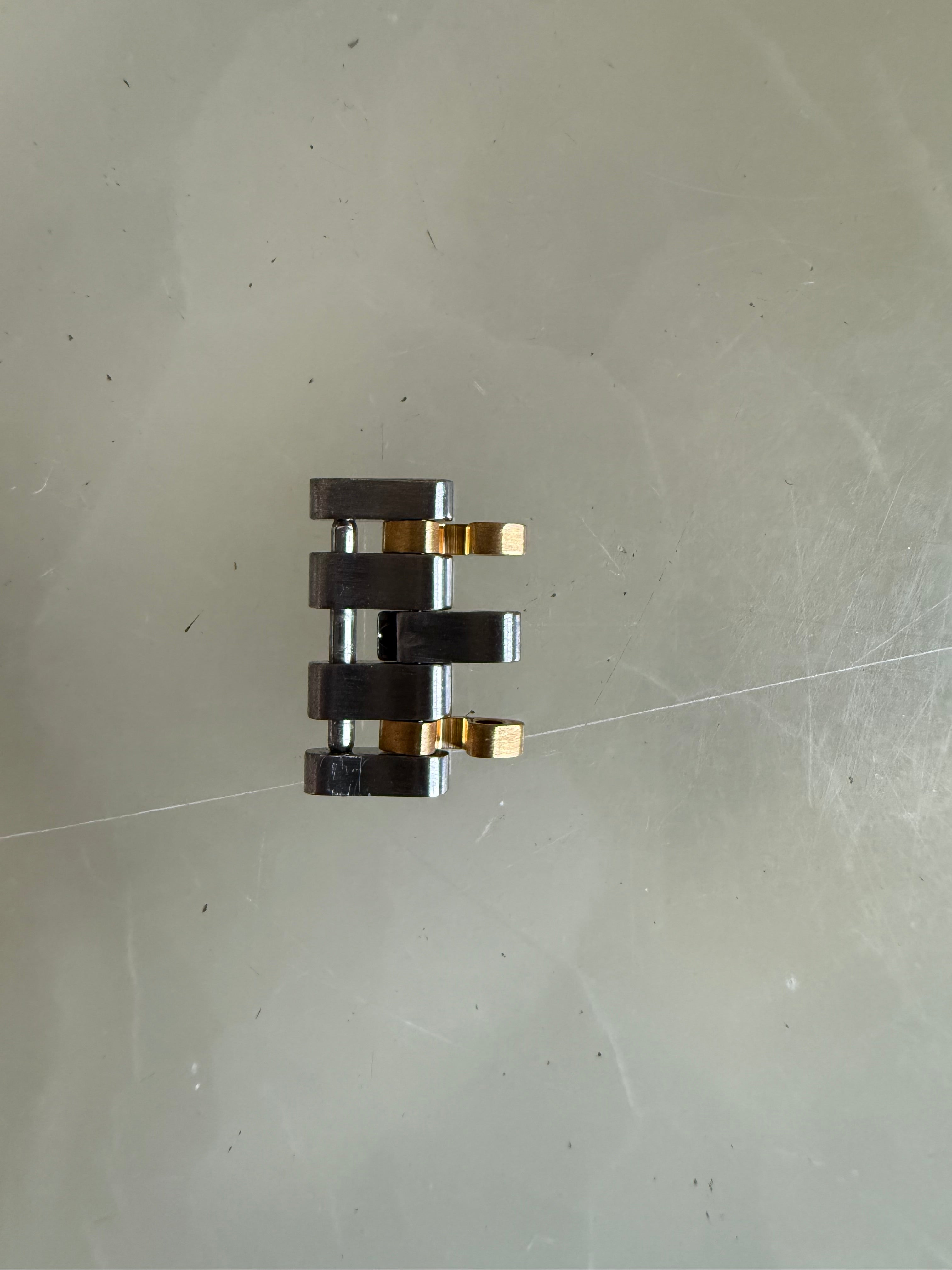 Authentic Jaeger LeCoultre 18k Gold Stainless Steel Two Tone Link 15mm