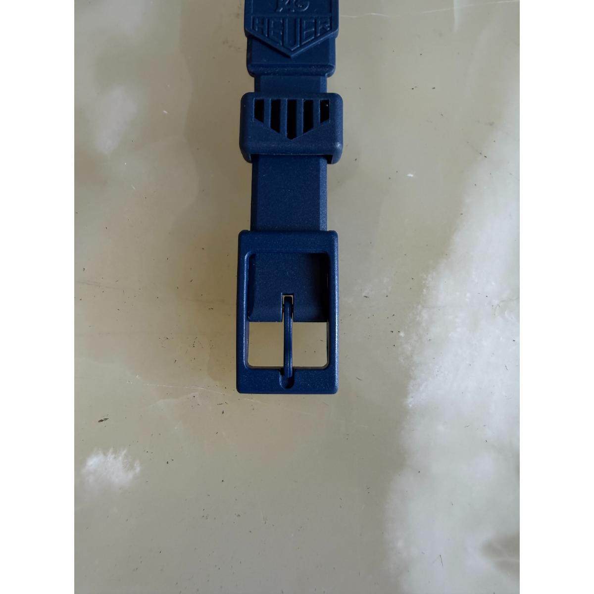 Authentic TAG Heuer Blue Plastic/Resin Watch Strap Band 15mm with Buckle BS0479
