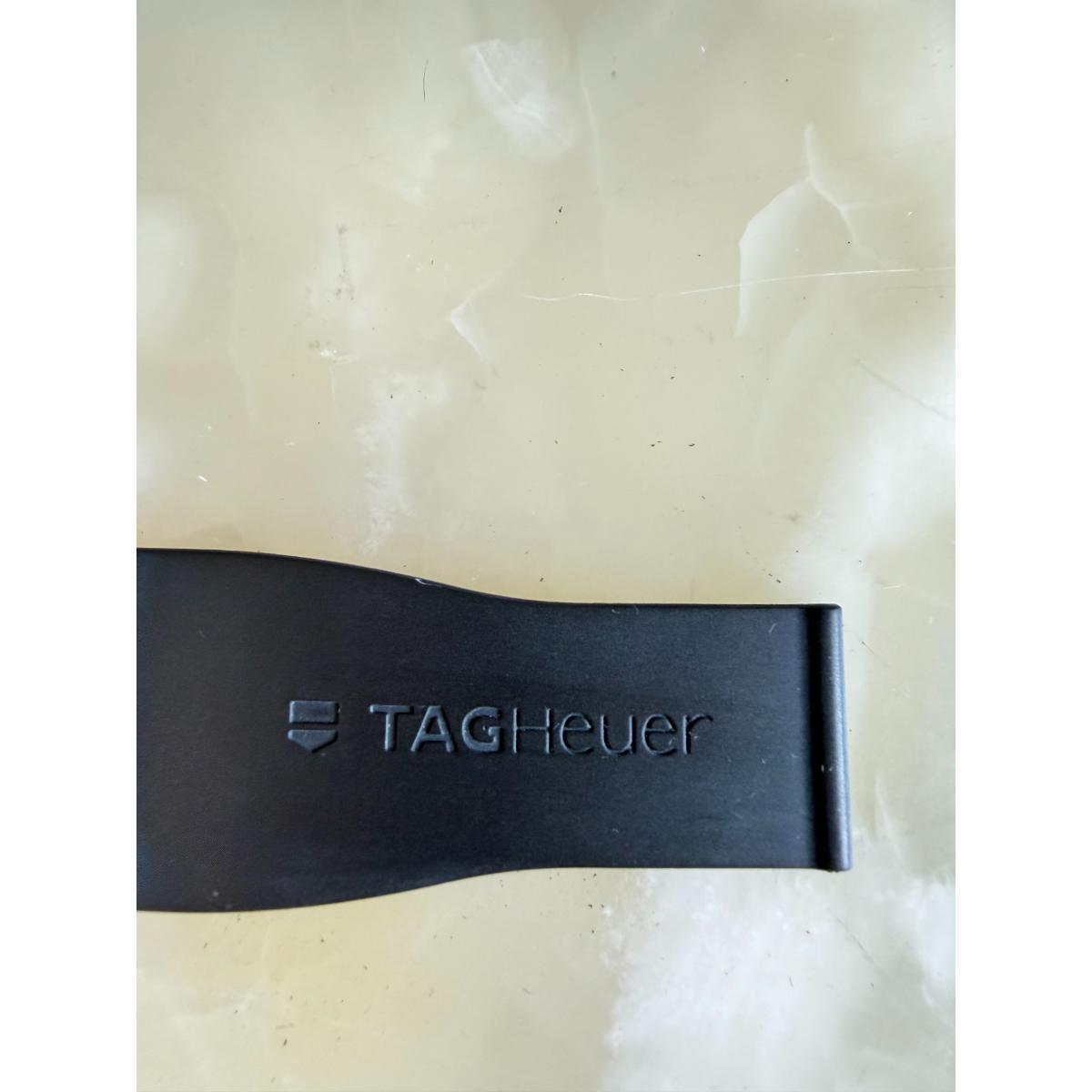 Authentic TAG Heuer Microtimer Black Rubber Watch Strap Band 31mm FT6003