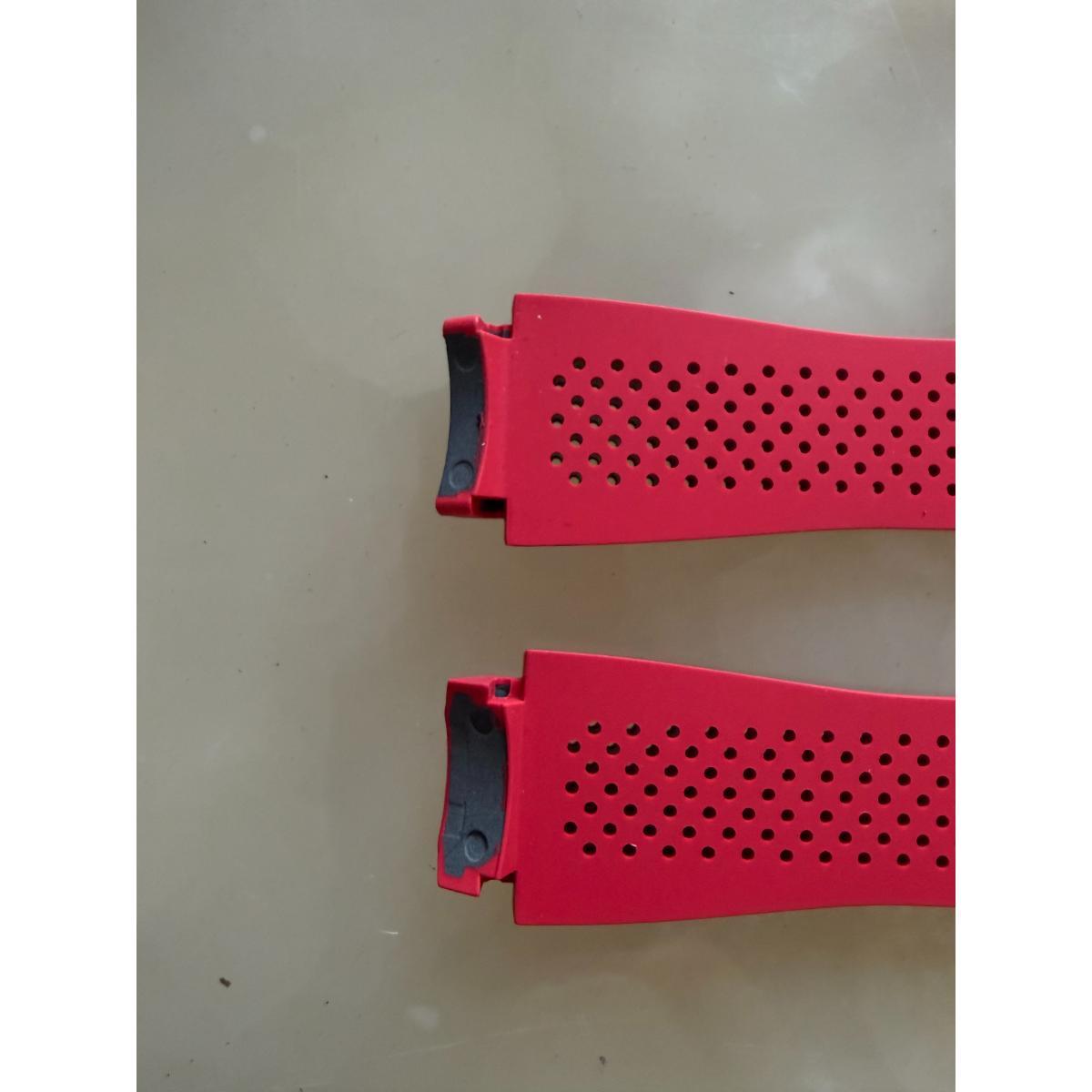 Authentic TAG Heuer Connected Smartwatch Red Rubber Watch Strap Band 22mm FT6057