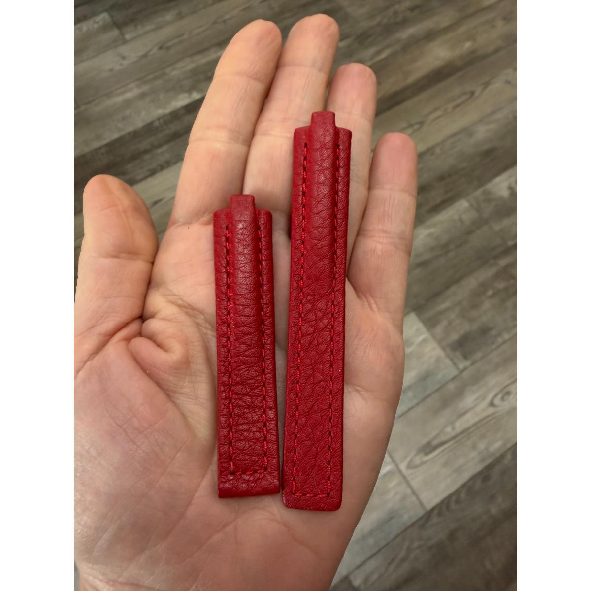 Authentic TAG Heuer Kirium Red Leather 16mm Watch Strap Band FC6124