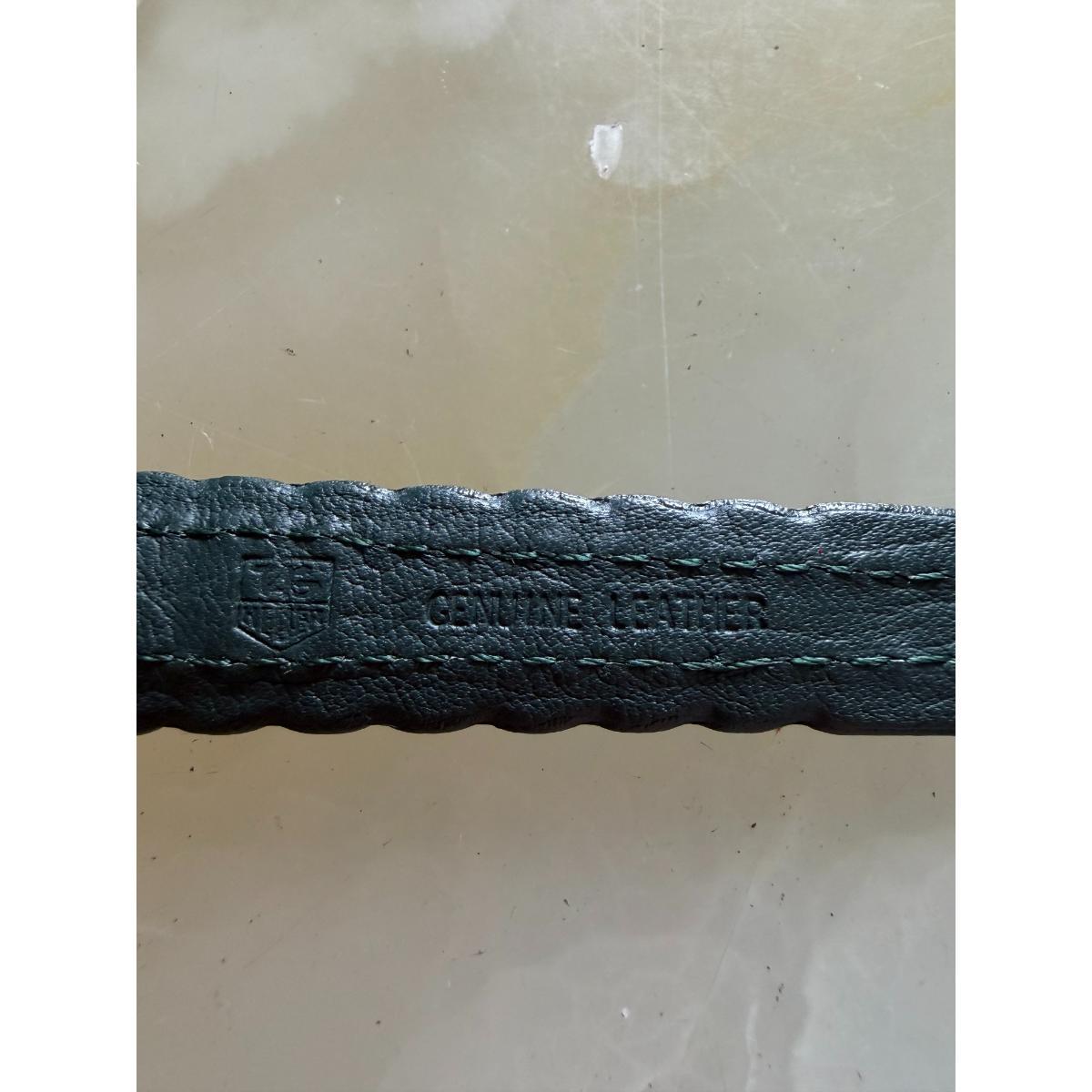 Authentic TAG Heuer 6000 Series Dark Green Leather 15mm Watch Strap FC6038