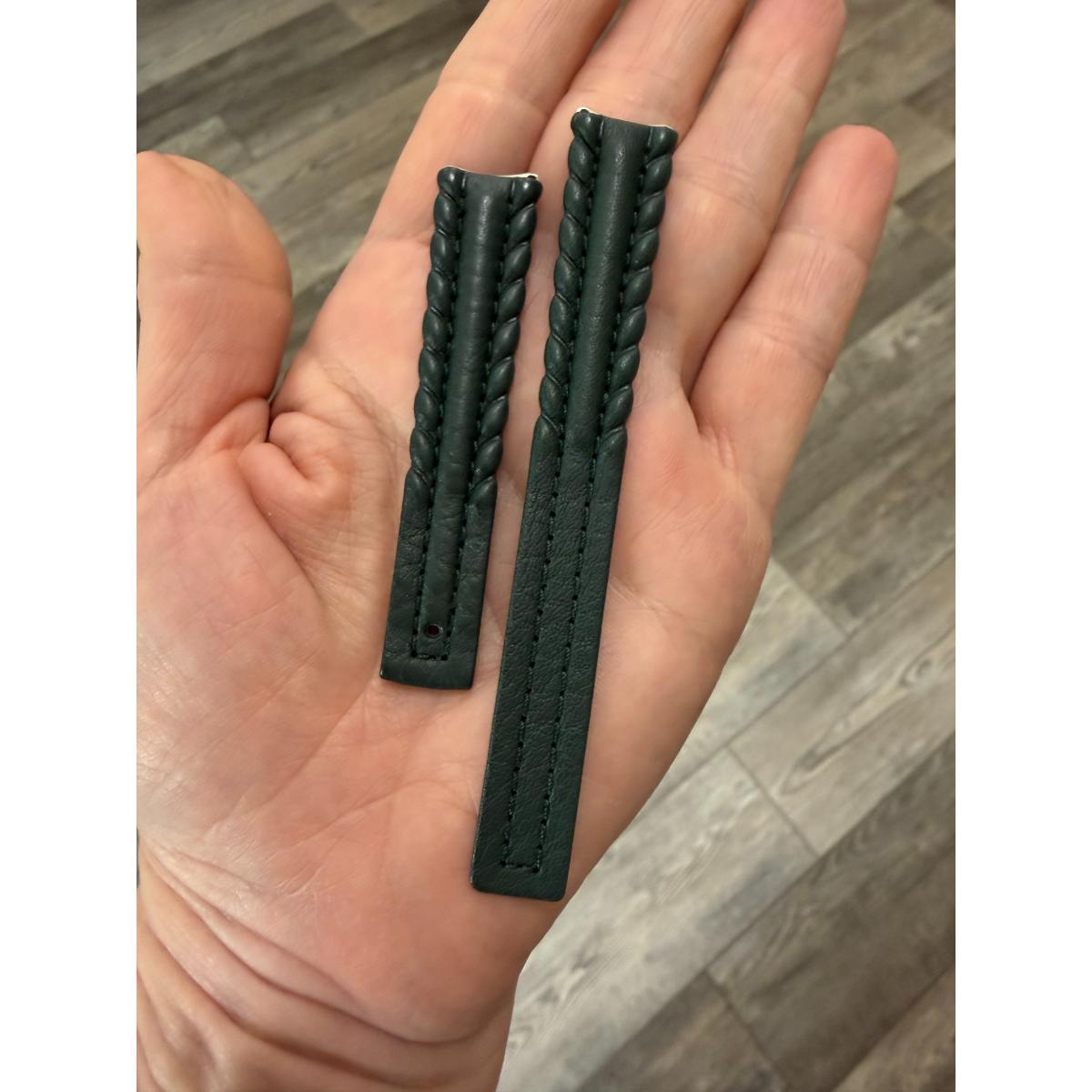 Authentic TAG Heuer 6000 Series Dark Green Leather 15mm Watch Strap FC6038