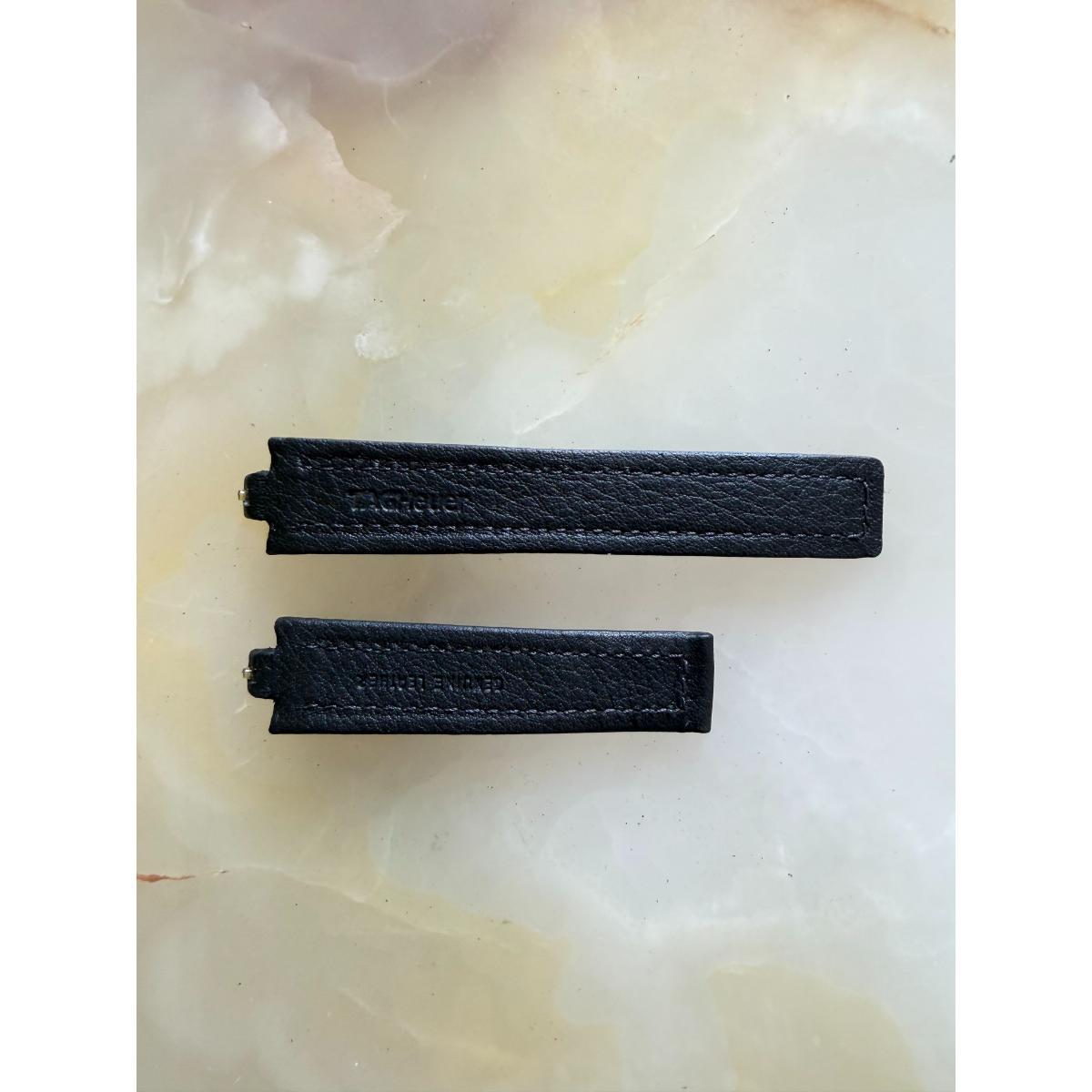 Authentic TAG Heuer Kirium Black Leather 19.5mm Watch Strap Band FC6117