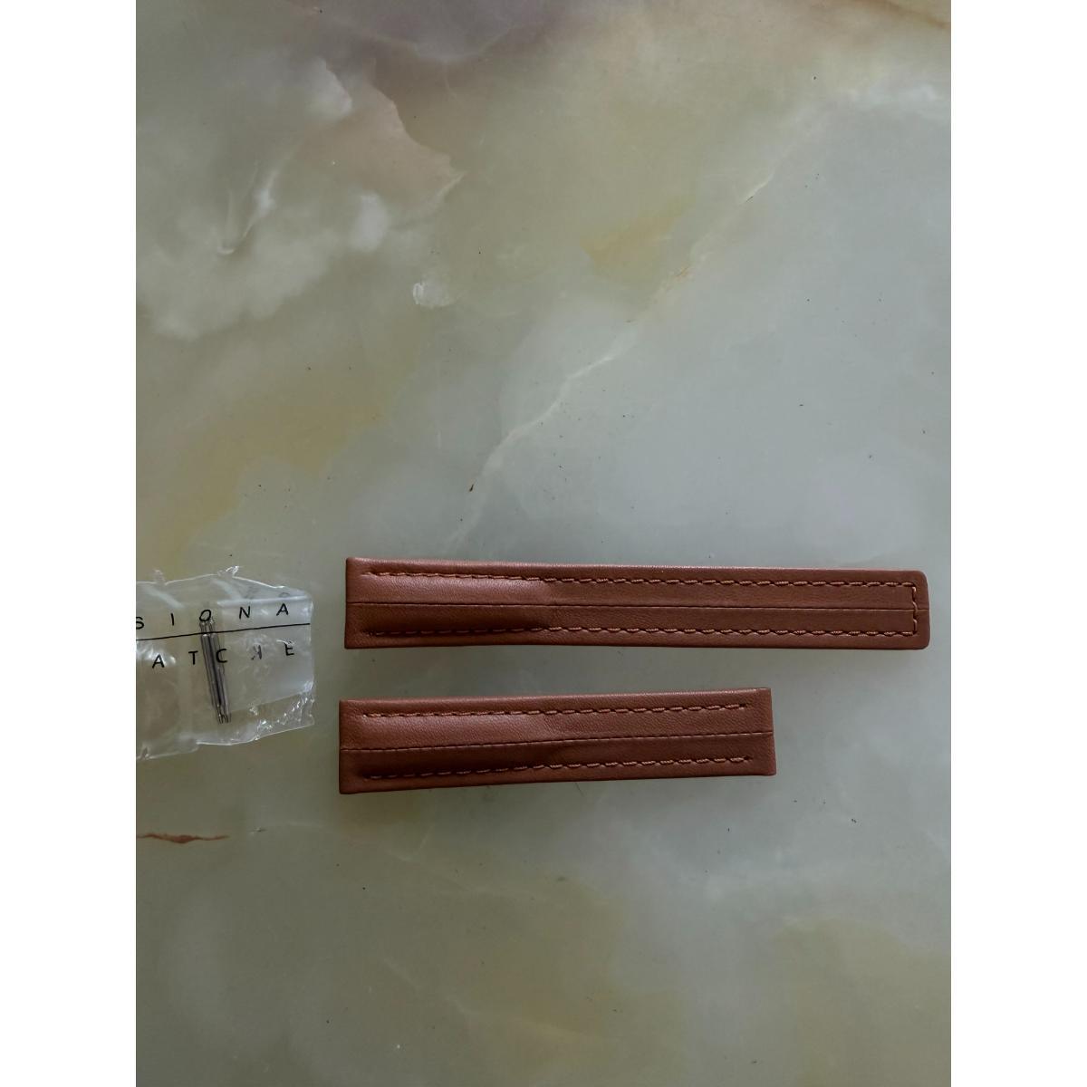 Authentic TAG Heuer Brown Leather Watch Strap Band 15.5mm FC6008