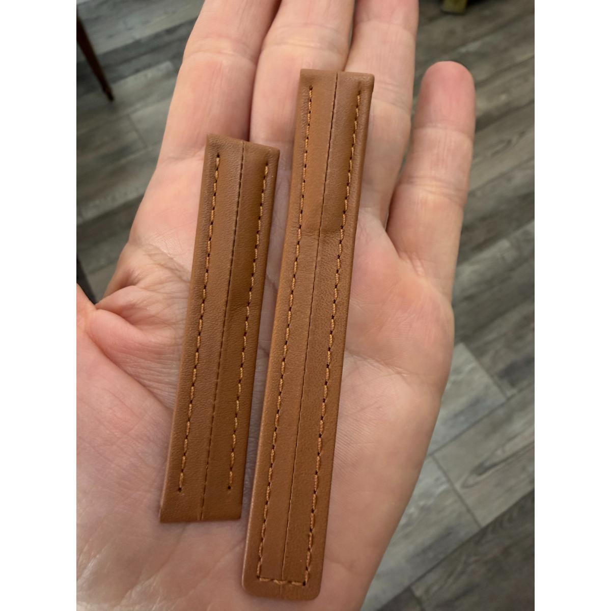 Authentic TAG Heuer Brown Leather Watch Strap Band 15.5mm FC6008