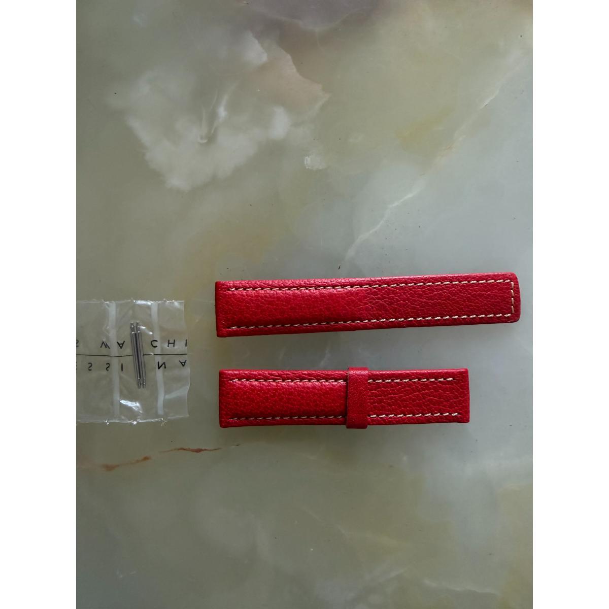 Authentic TAG Heuer Sport Elegance Red Leather 18mm Watch Strap FC6013