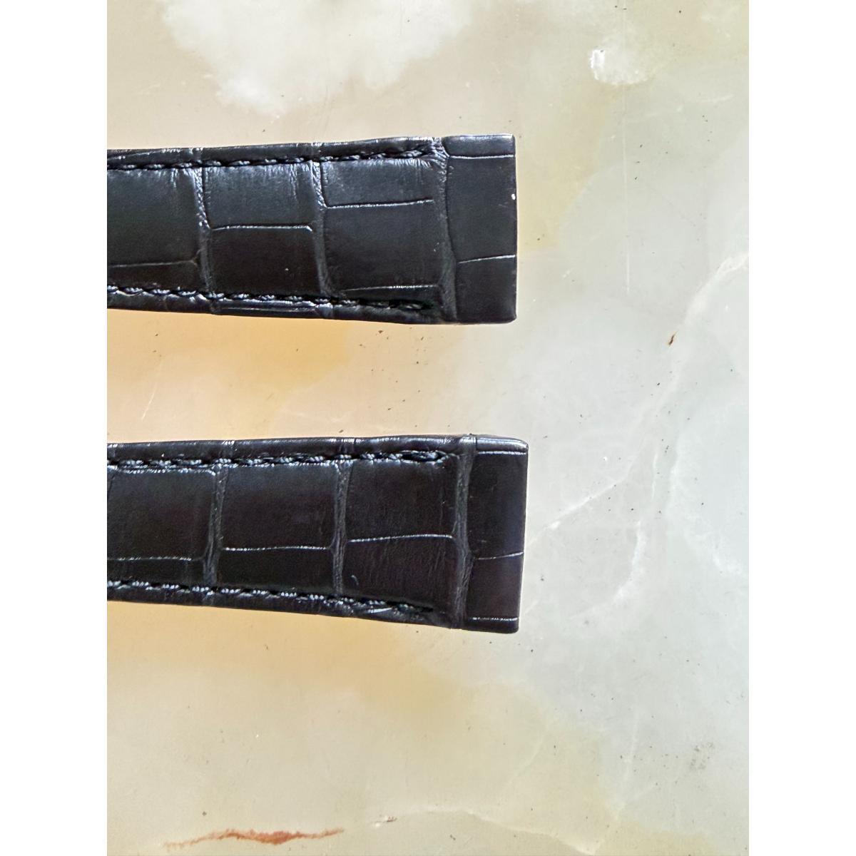 Authentic TAG Heuer Monaco Black Alligator Leather 22.5mm Watch Strap FC6298