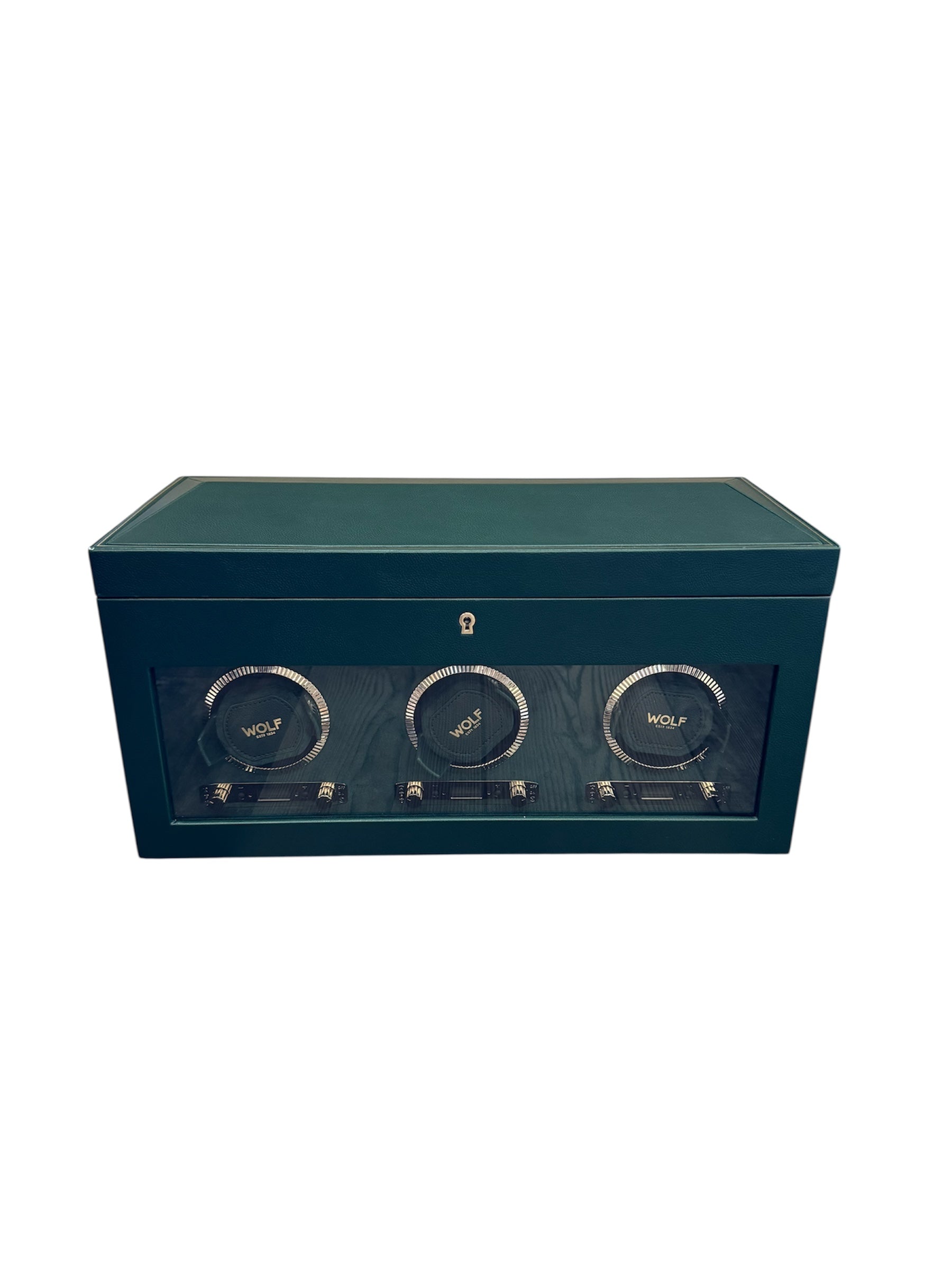 Wolf British Racing Green Triple Watch Winder