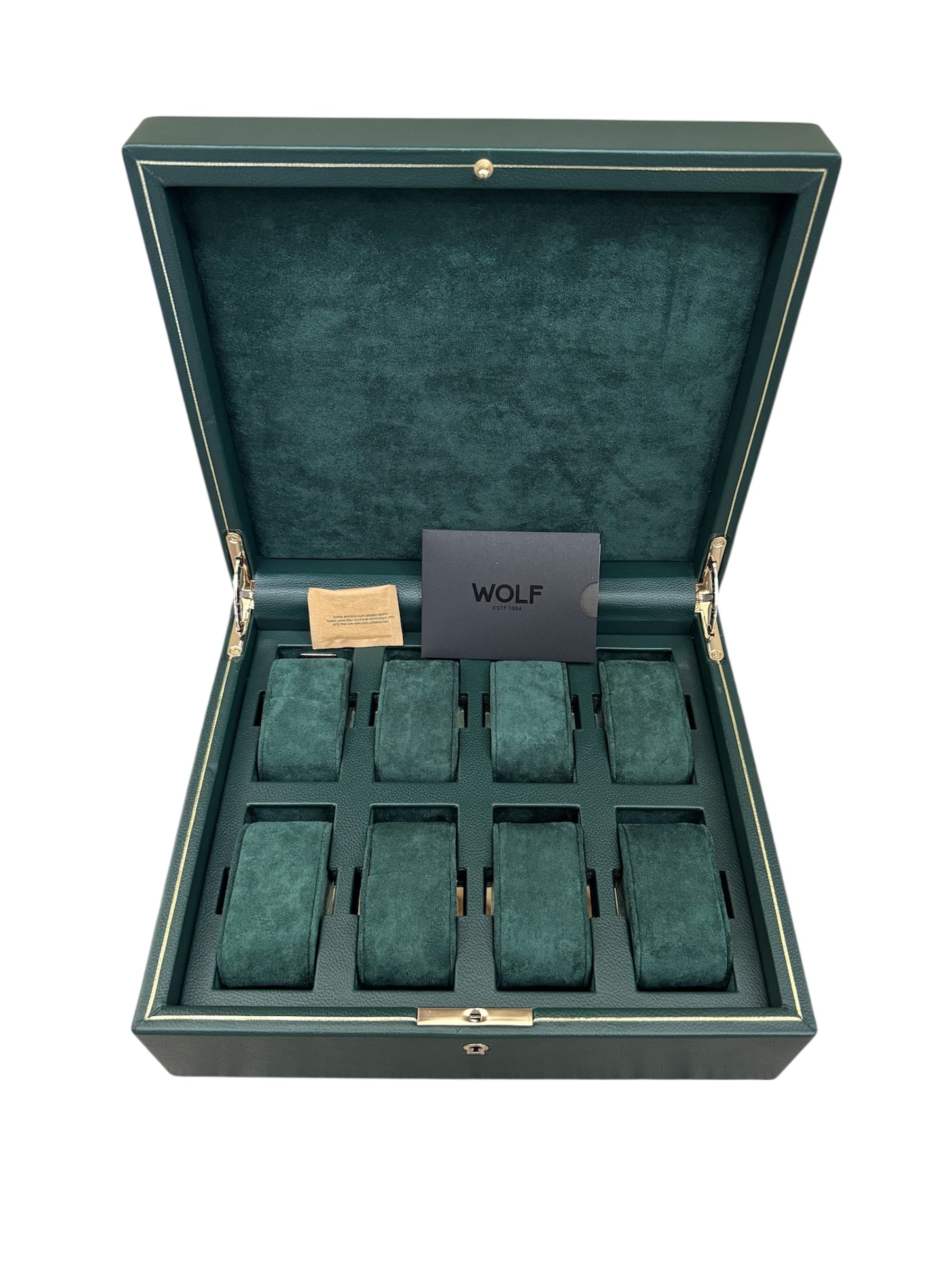 Wolf British Racing Green 8 Piece Watch Box