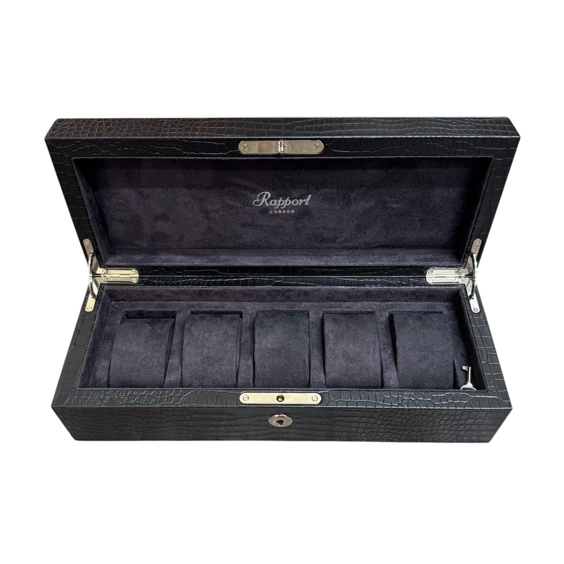 Rapport Brompton Crocodile Leather 5 Watch Case