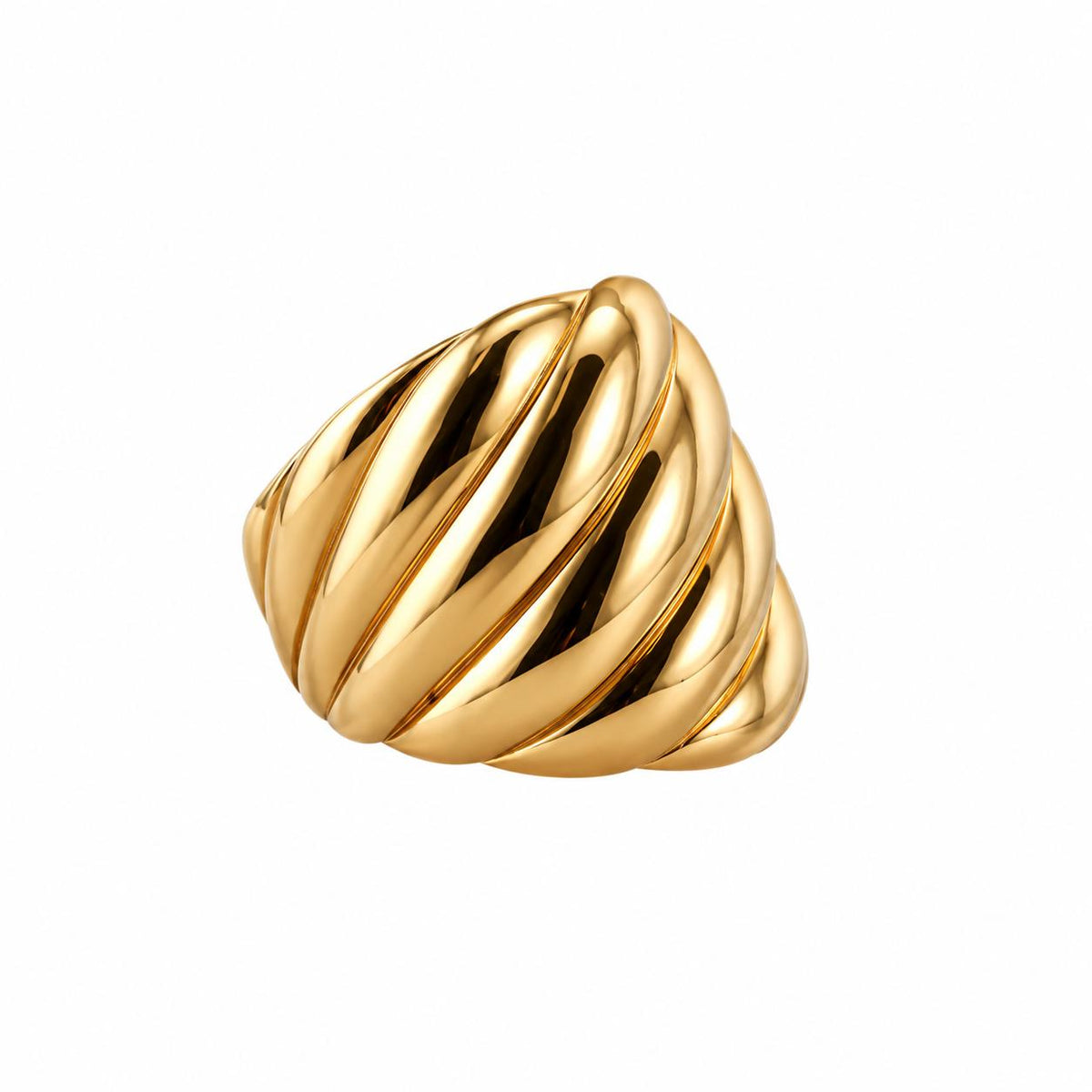 David Yurman 18k Gold Sculpted Cable Ring