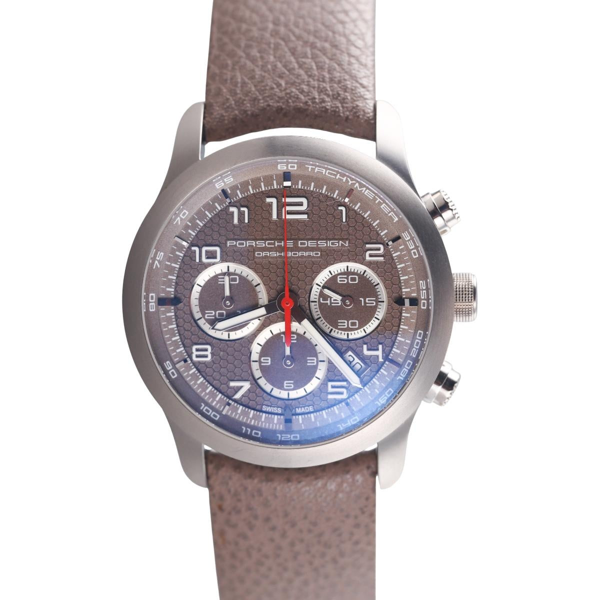 Porsche Design Dashboard Titanium Leather Band Automatic Watch 6612.11/3