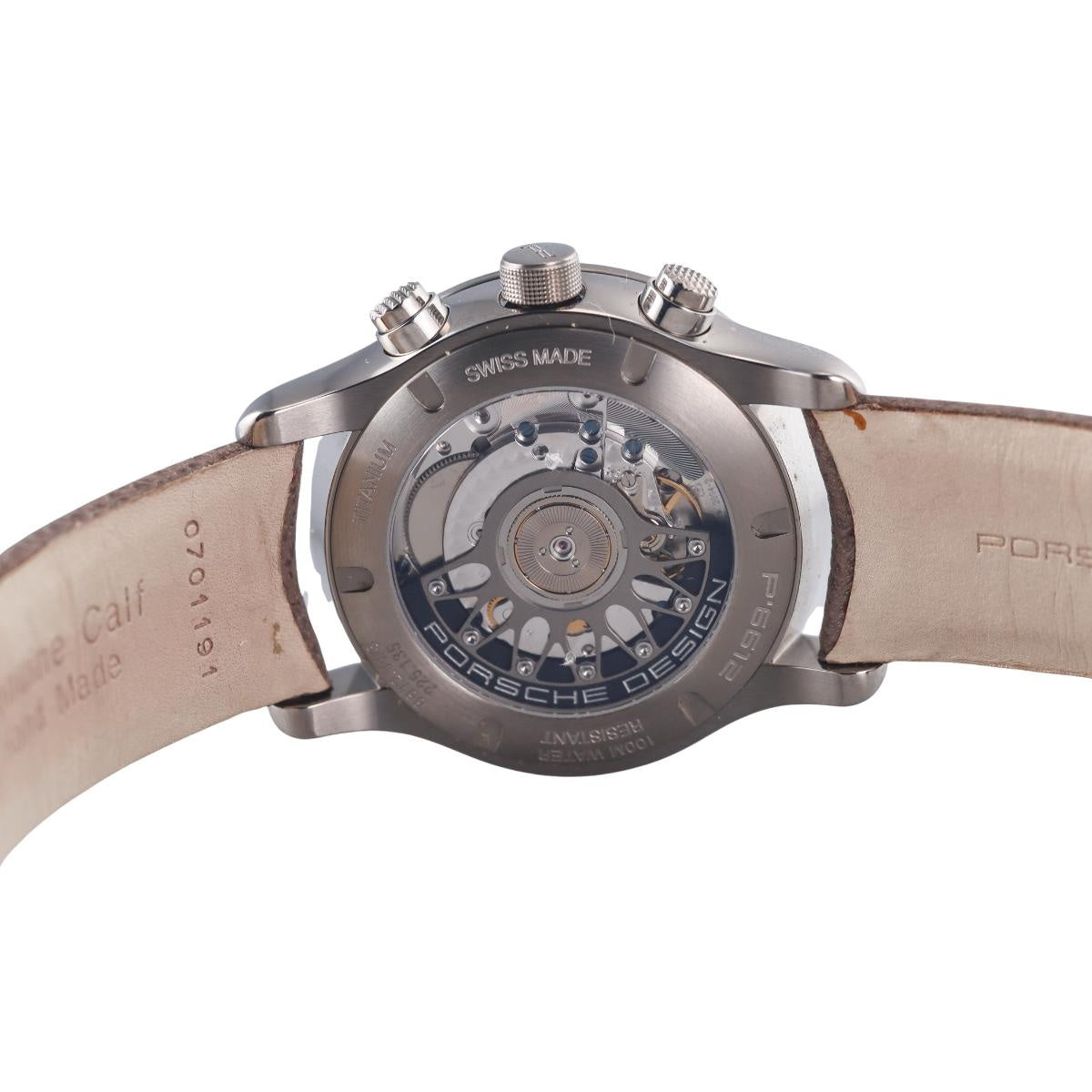 Porsche Design Dashboard Titanium Leather Band Automatic Watch 6612.11/3