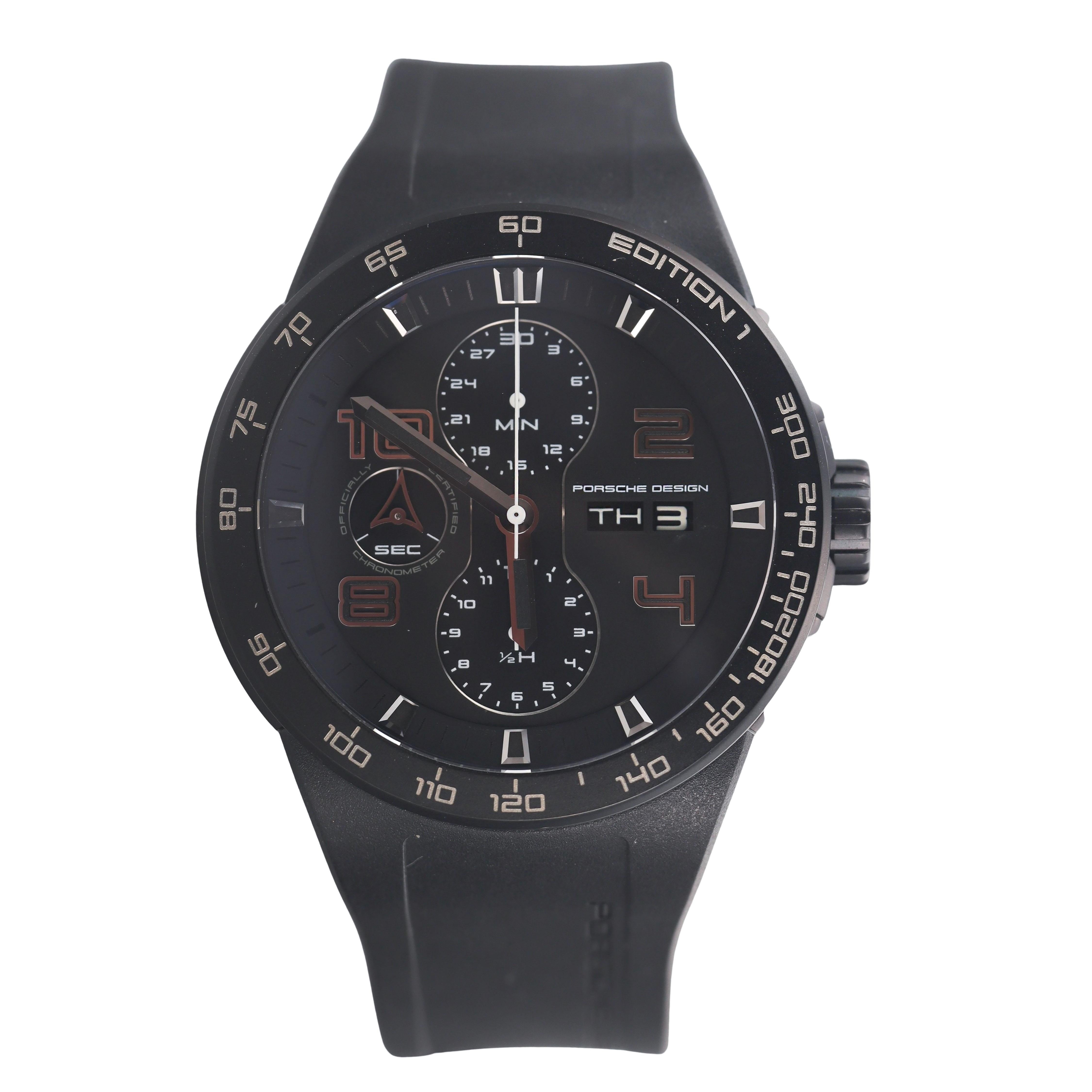 Porsche Design Flat Six Limited Edition 1 Titanium Automatic Watch P6341