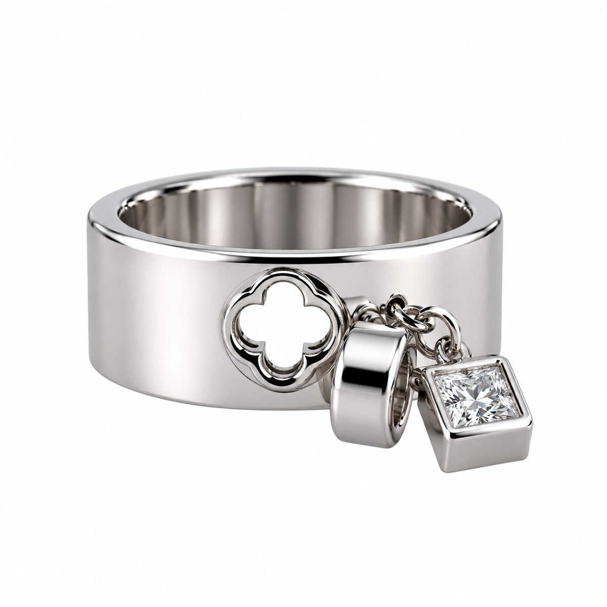 Montblanc Boheme Sterling Onyx Crystal Quartz Ring 36613