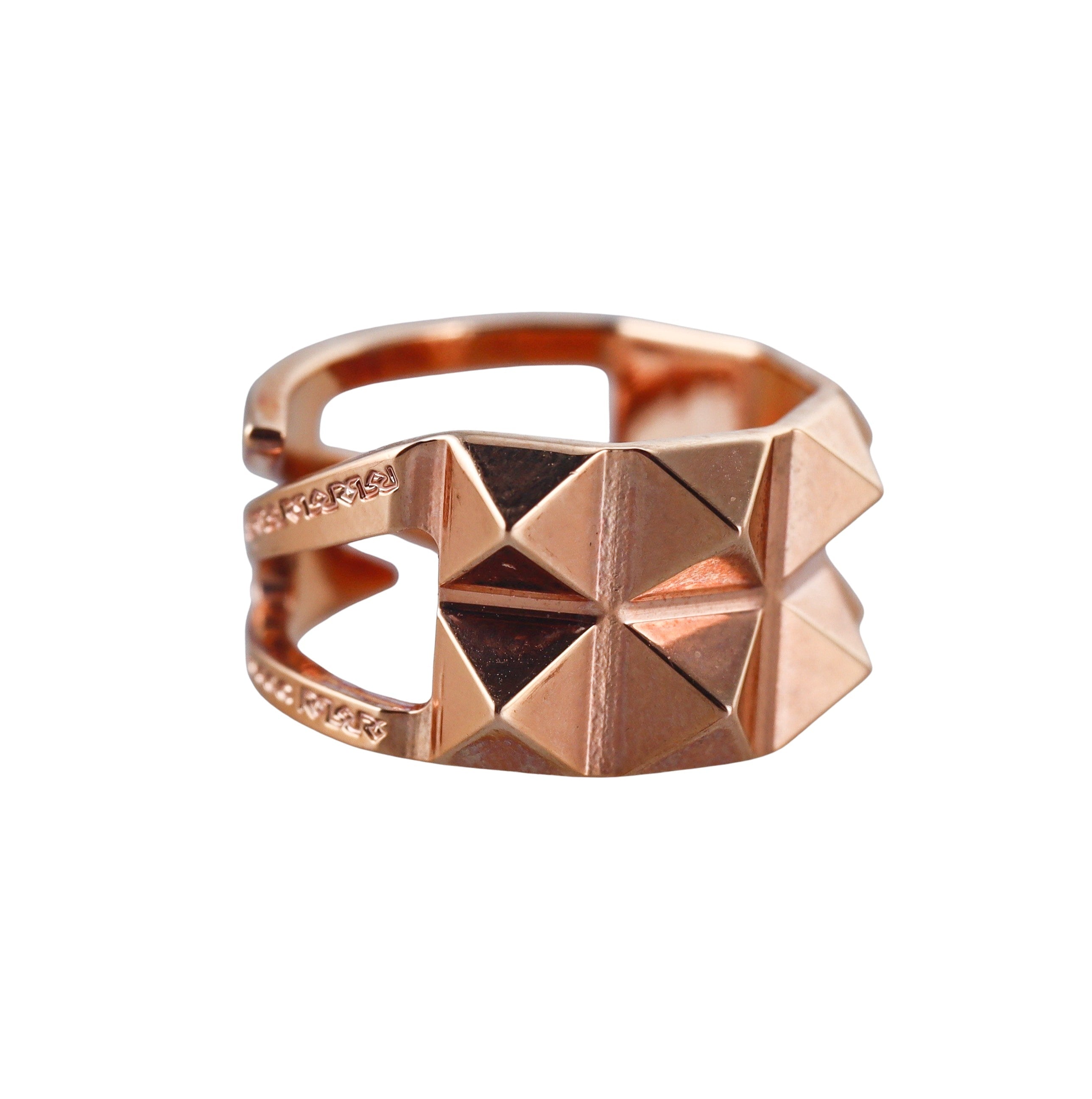 Rebecca Geometric Gold Tone Ring Band